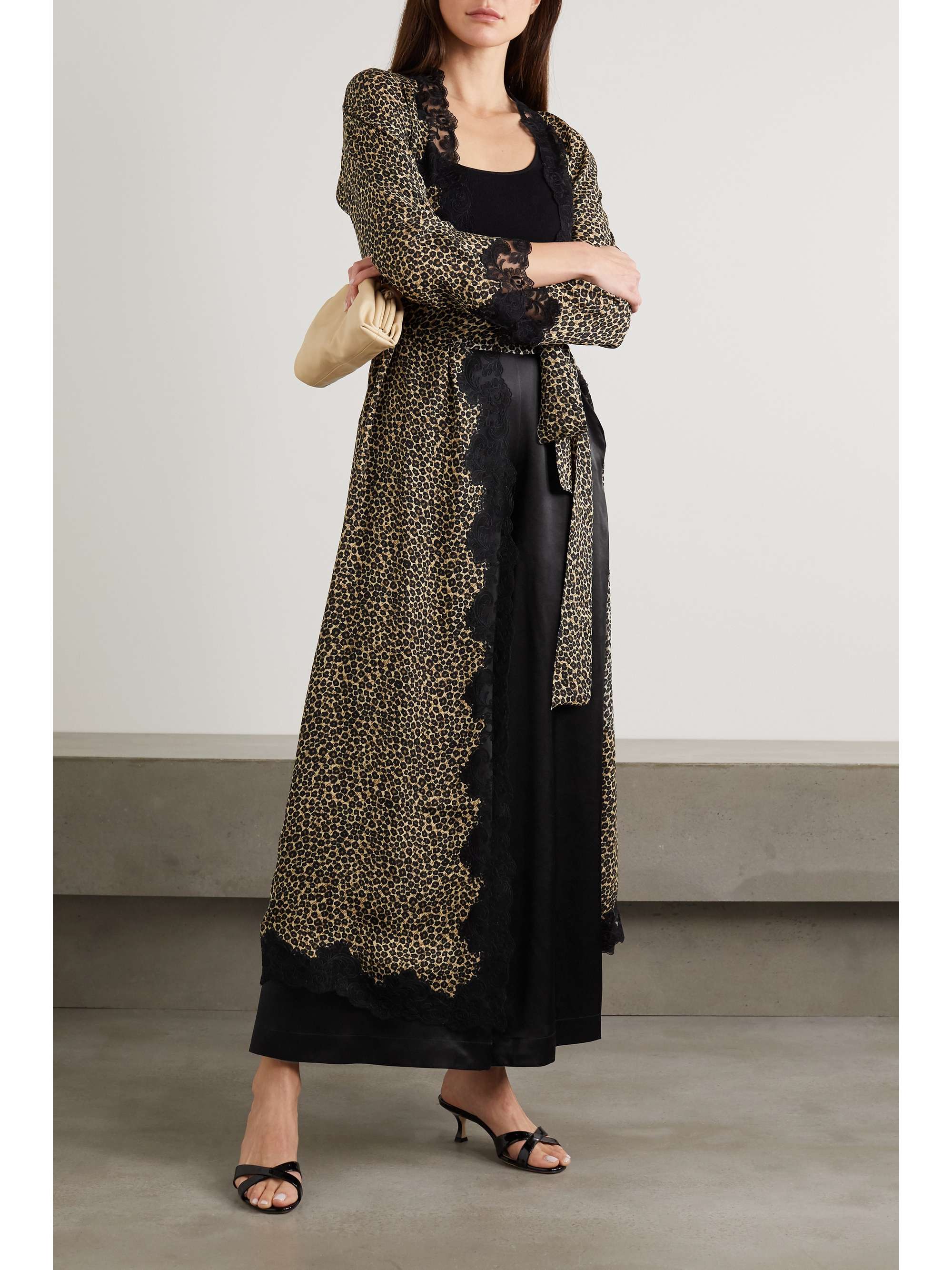 LORETTA CAPONI Sabrina silk-satin wide-leg pants