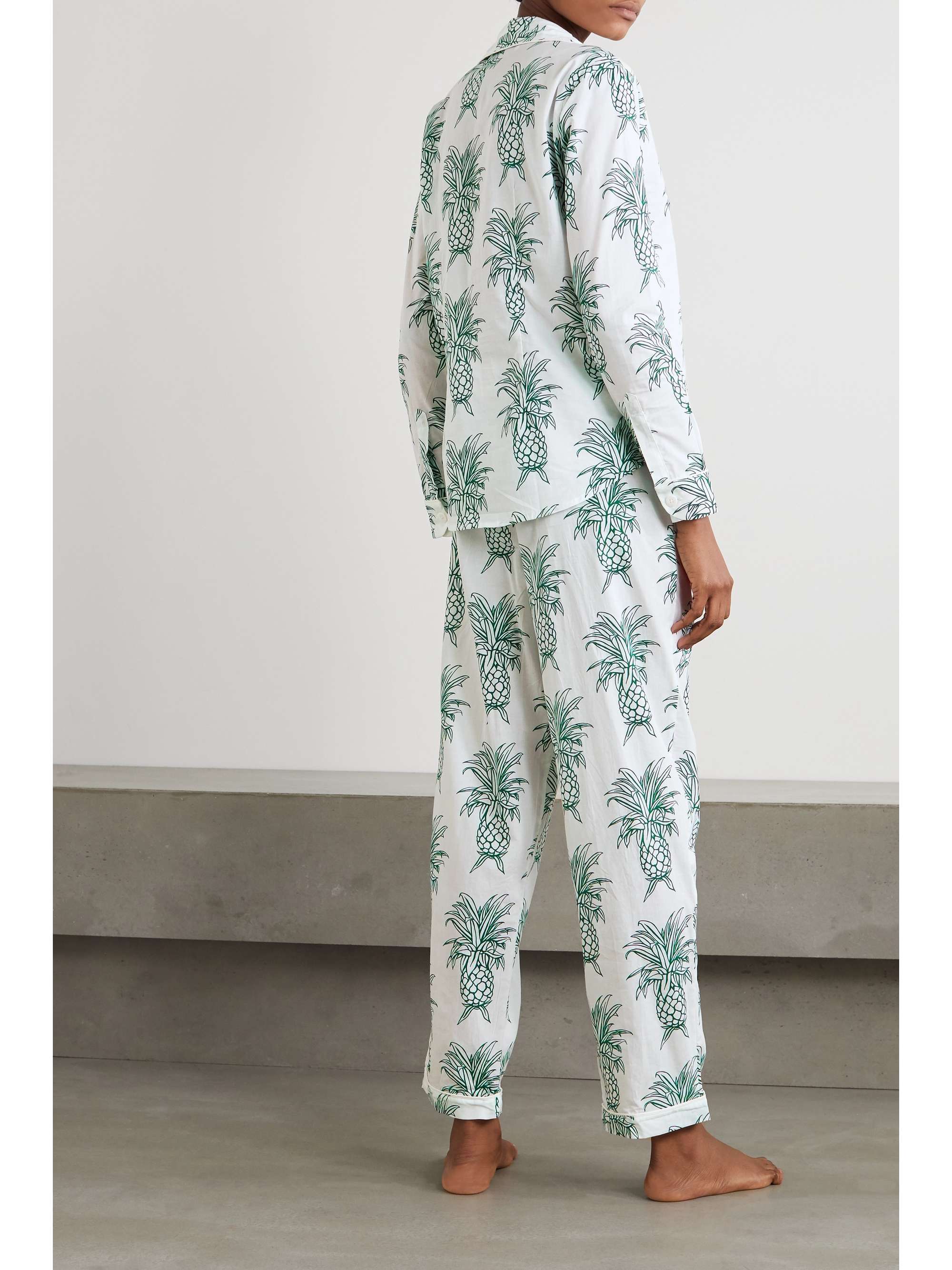 DESMOND & DEMPSEY Howie printed organic cotton pajama set