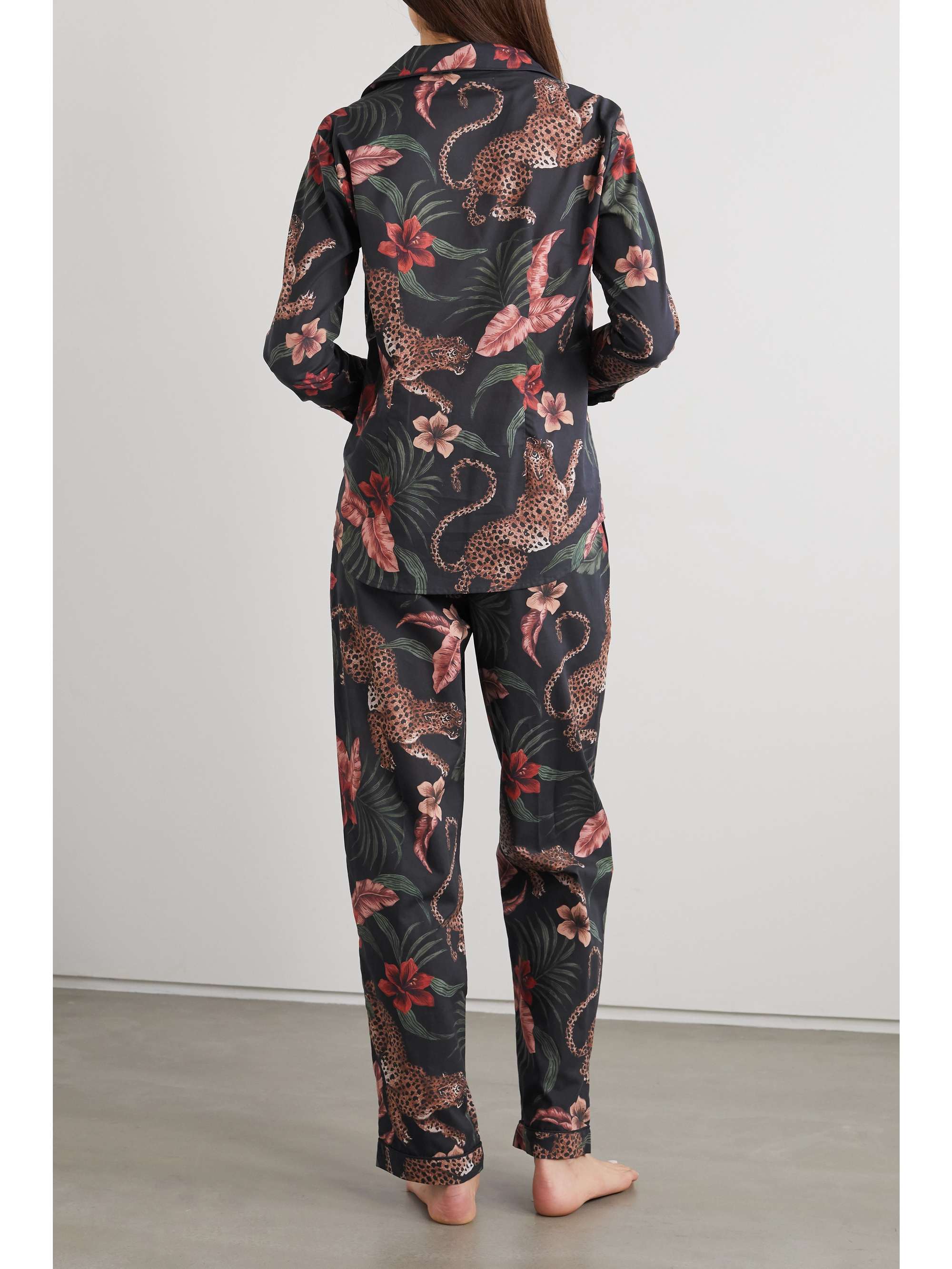 DESMOND & DEMPSEY Printed organic cotton pajama set
