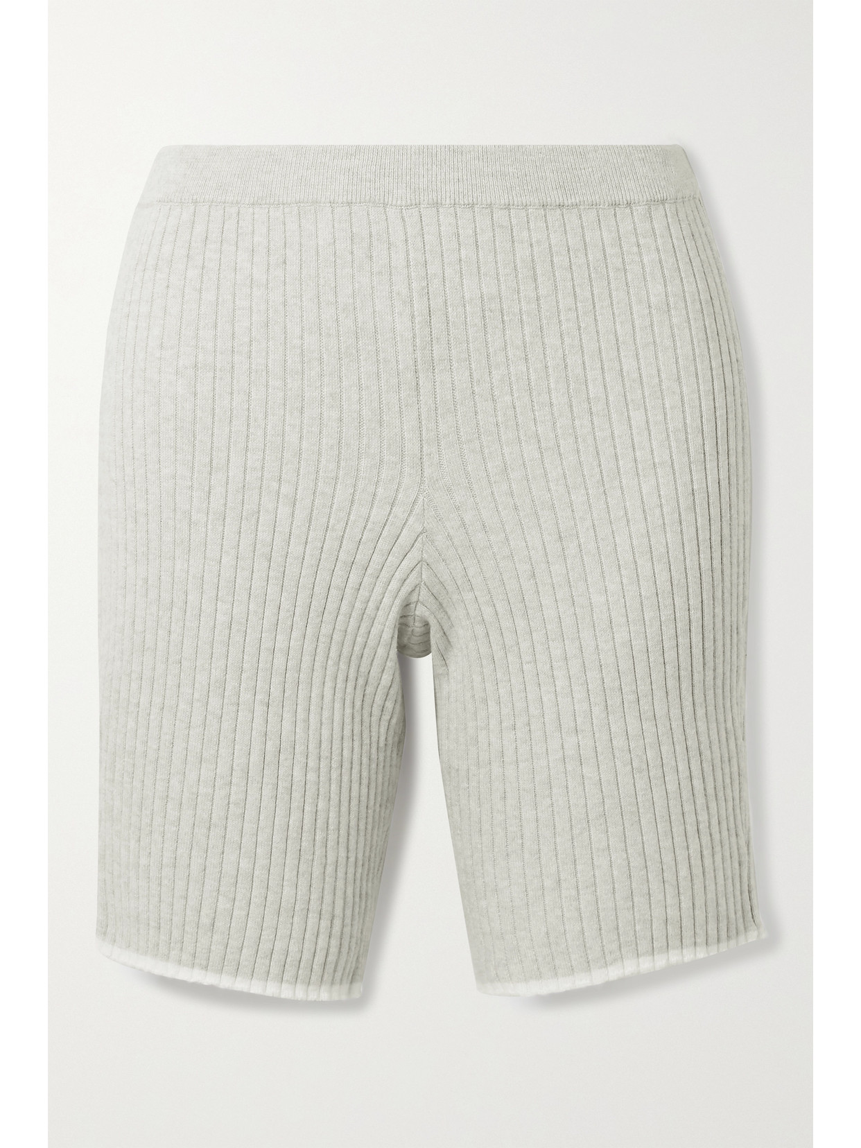 SKIN MACEY RIBBED COTTON AND CASHMERE-BLEND SHORTS