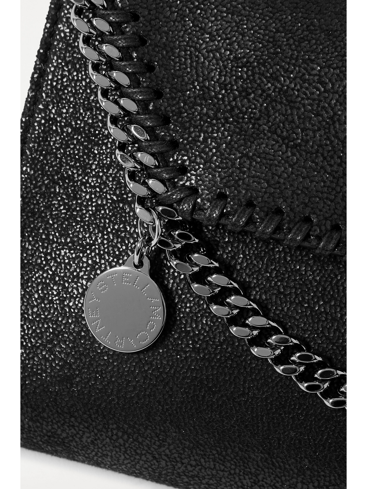The Falabella Mini Vegetarian Textured-Leather Shoulder Bag