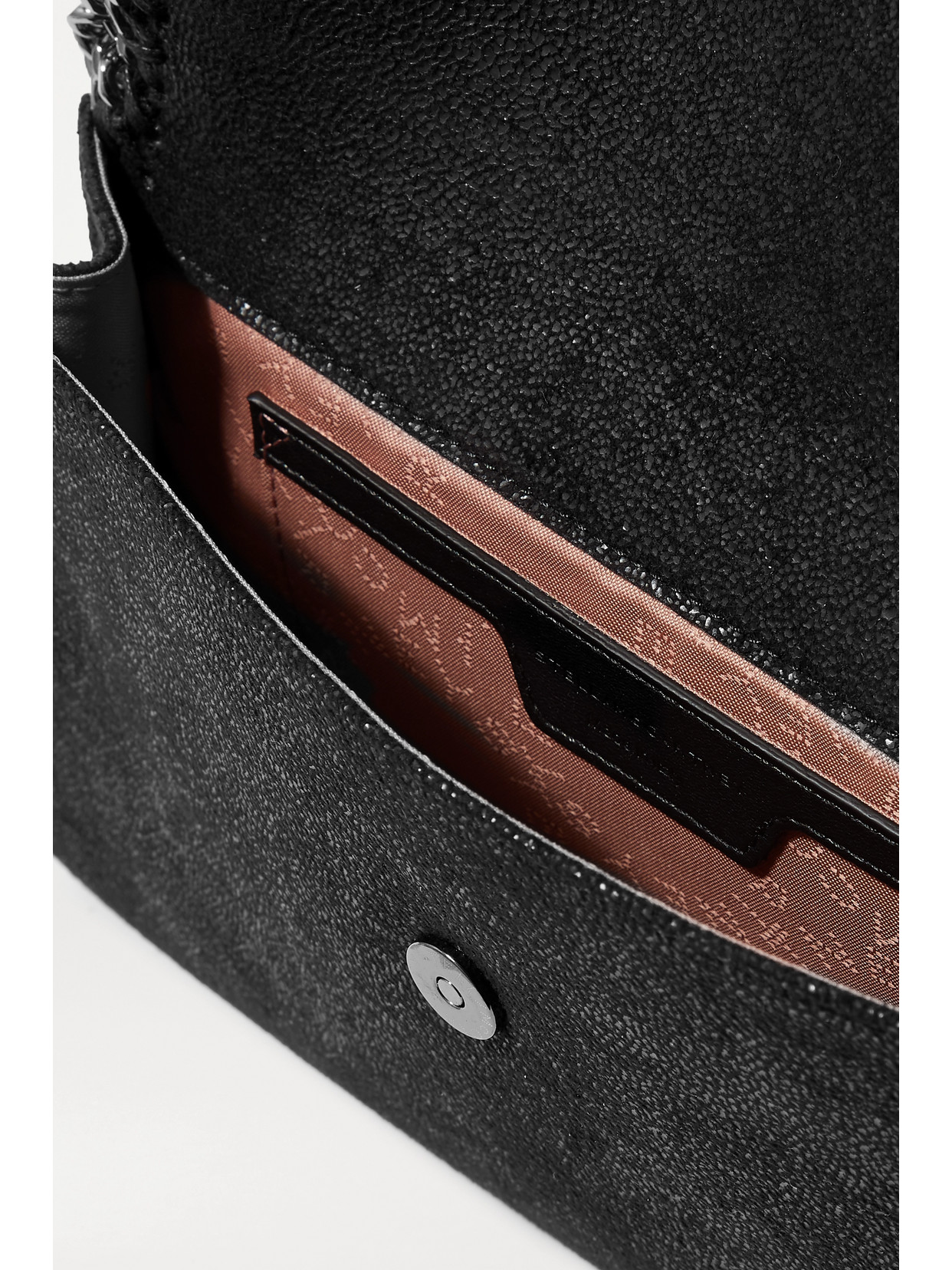 The Falabella Mini Vegetarian Textured-Leather Shoulder Bag