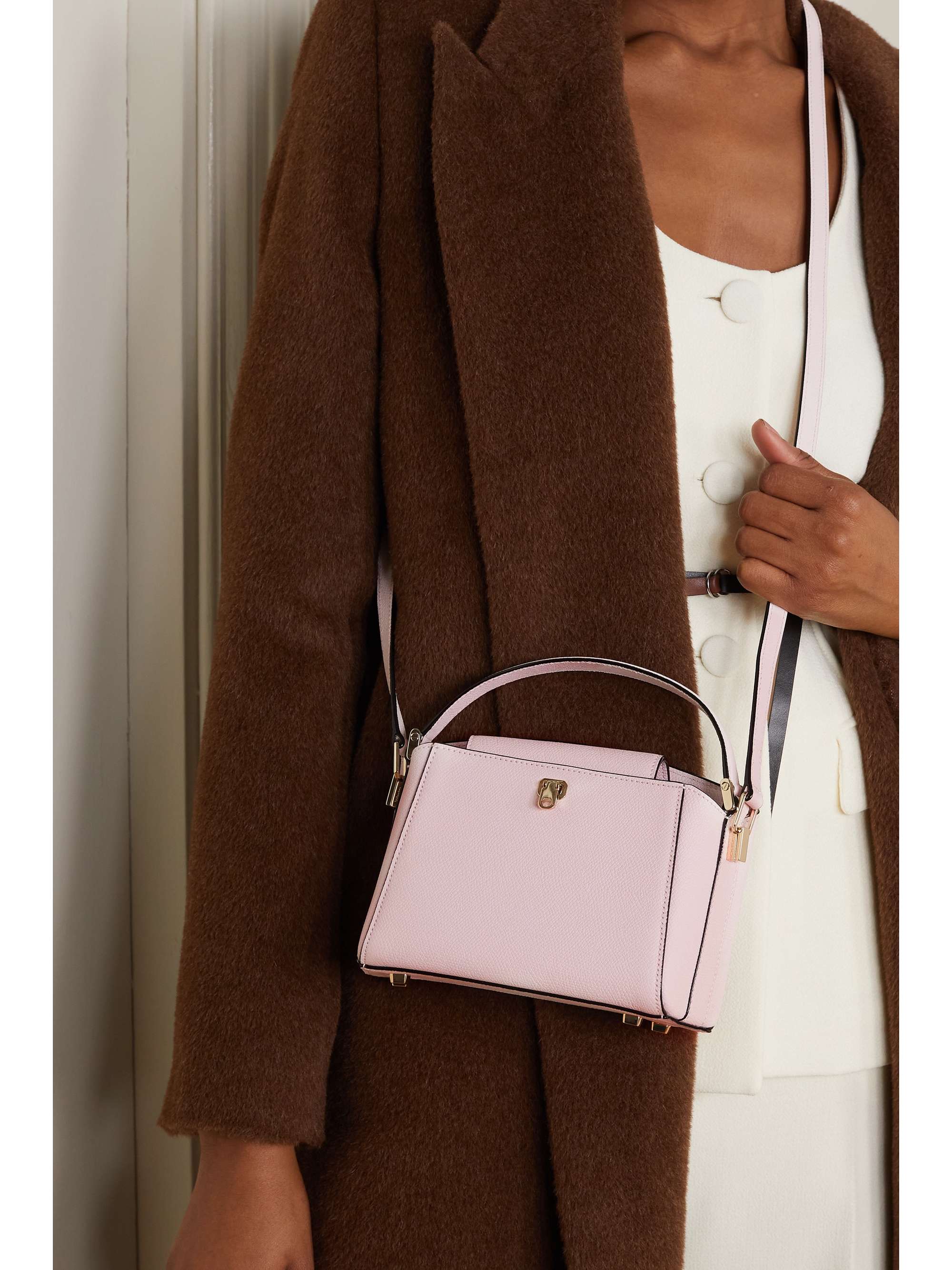VALEXTRA Brera mini textured-leather tote