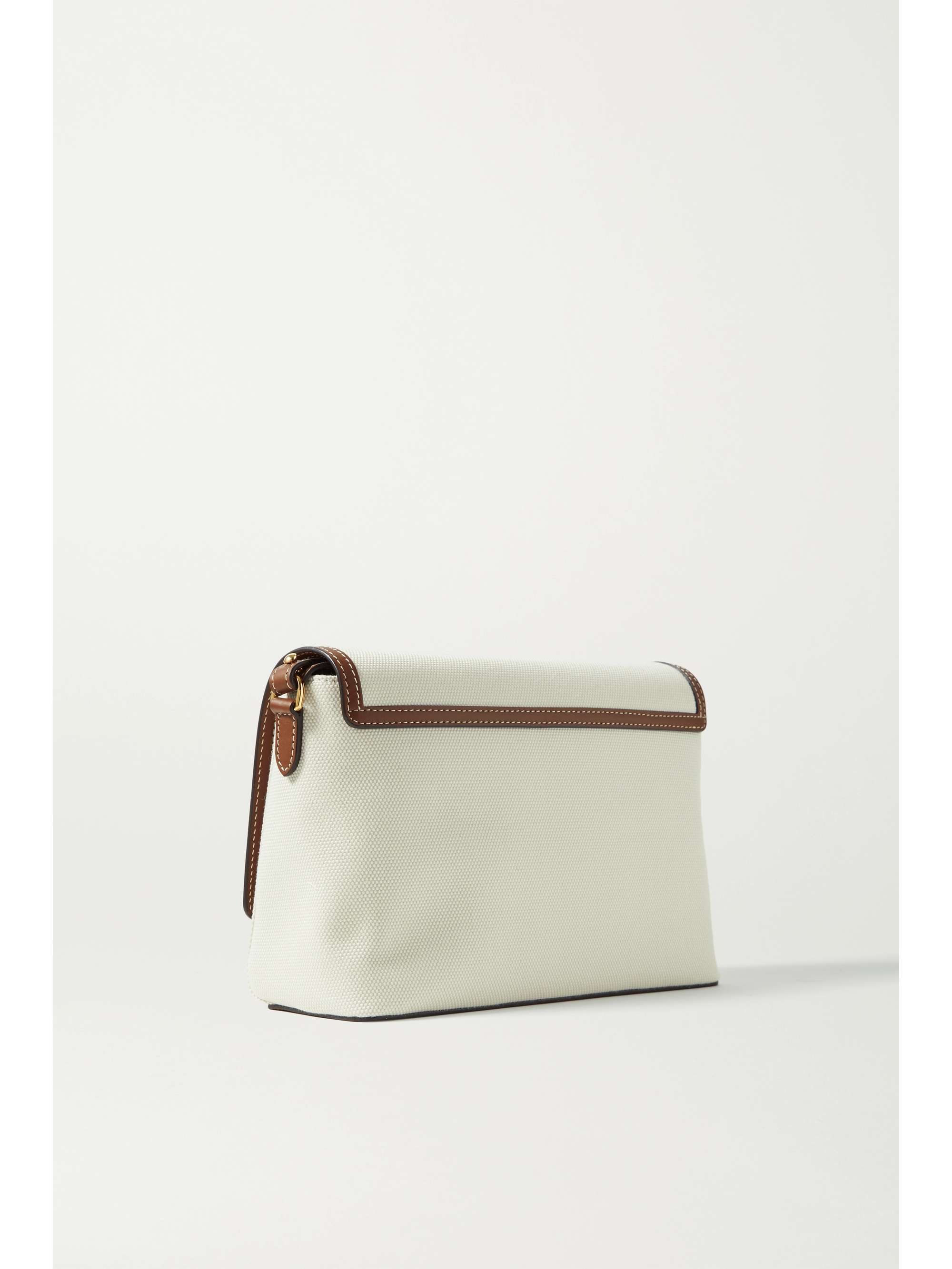 BURBERRY Leather-trimmed printed canvas shoulder bag