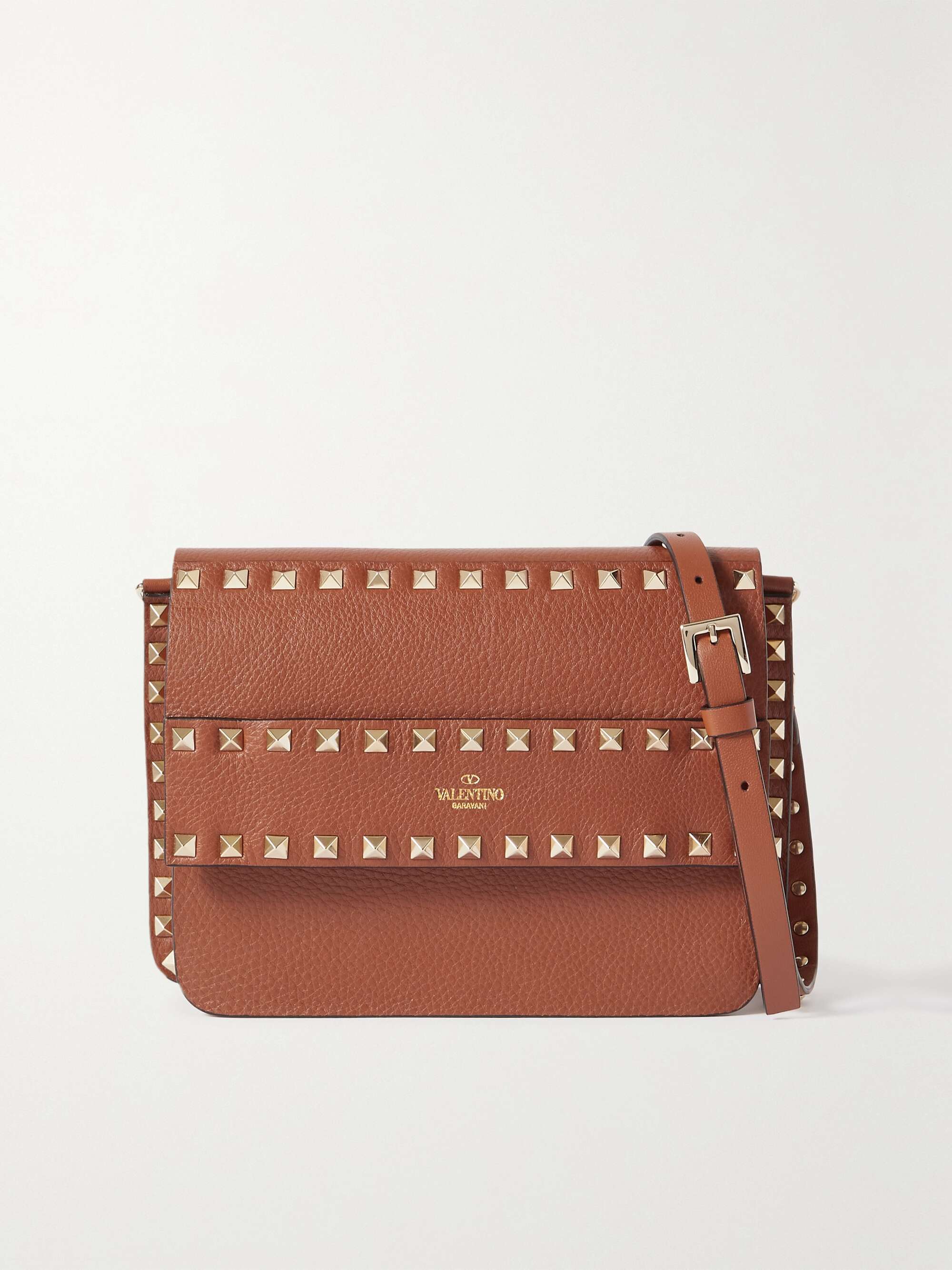 VALENTINO GARAVANI textured-leather shoulder bag | NET-A-PORTER