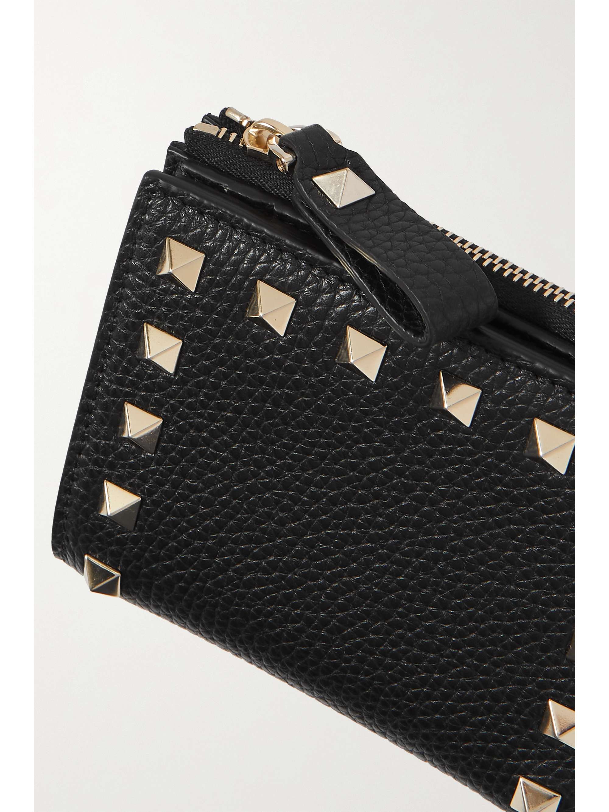 VALENTINO GARAVANI Valentino Garavani Rockstud textured-leather wallet