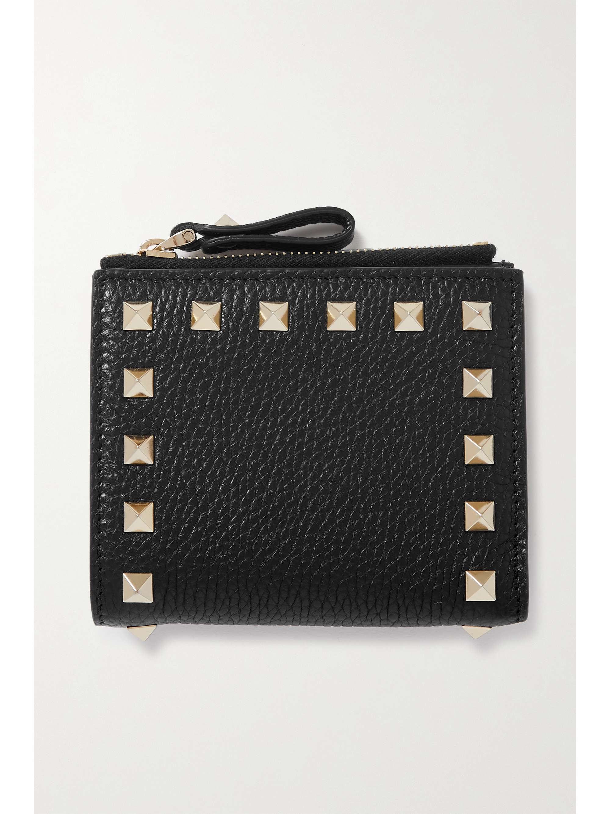 Ledningsevne kryds analyse Black Valentino Garavani Rockstud textured-leather wallet | VALENTINO |  NET-A-PORTER