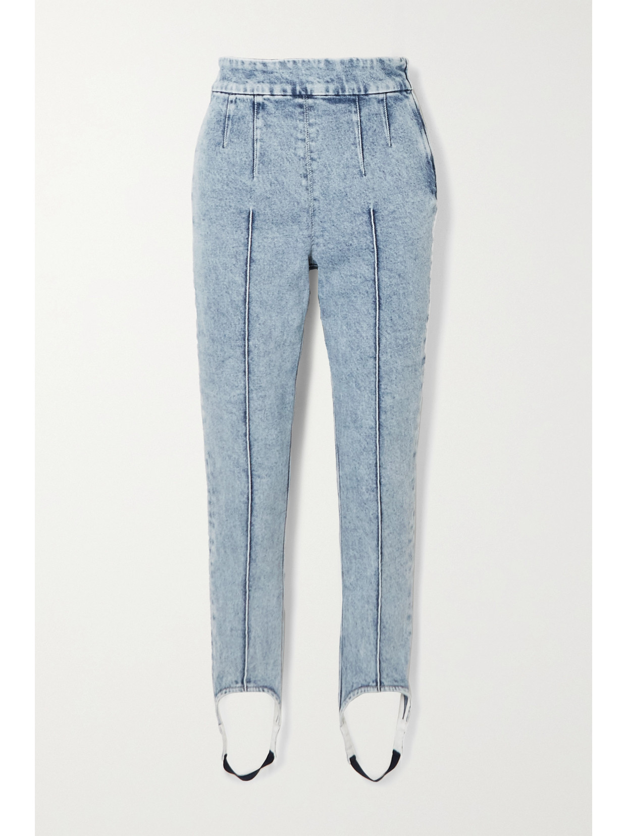 ISABEL MARANT NANOULI RIBBED HIGH-RISE SKINNY STIRRUP JEANS