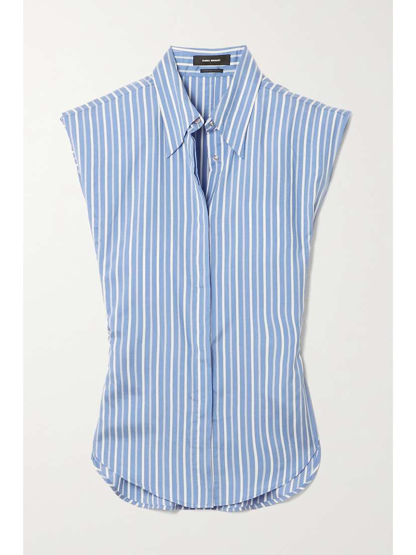 Isabel Marant Enza Striped Silk Shirt