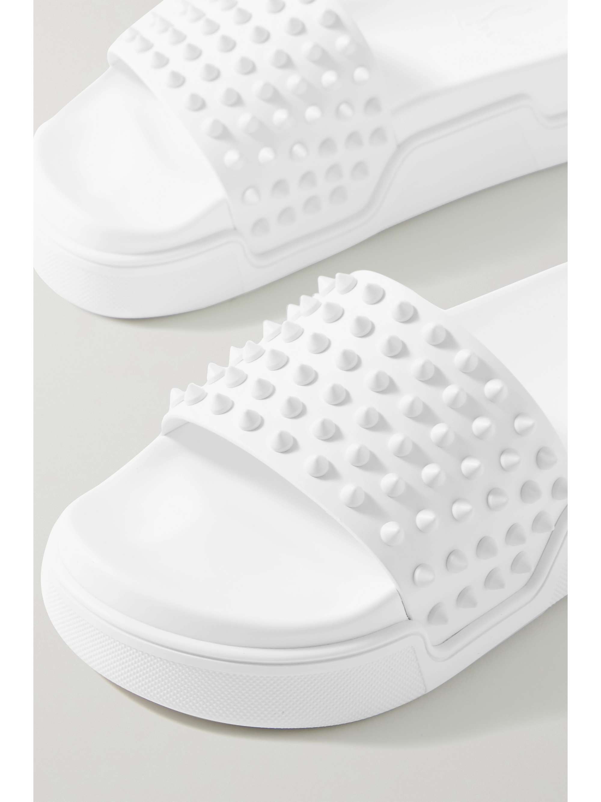 pool fun spiked leather slides