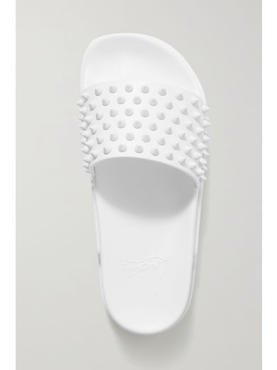 pool fun spiked leather slides