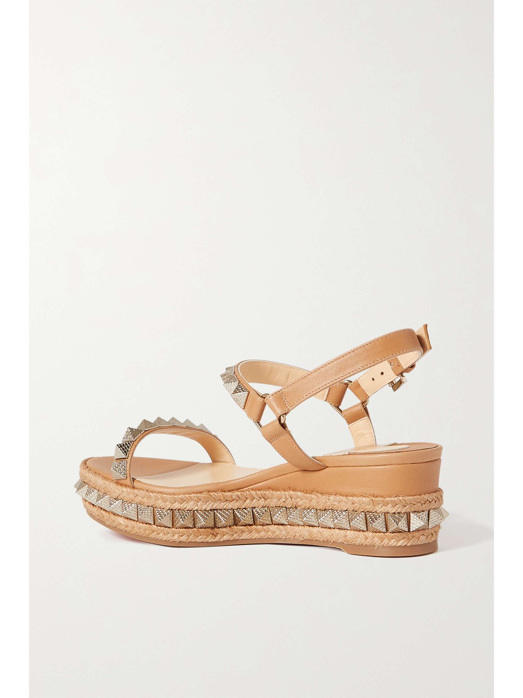 CHRISTIAN LOUBOUTIN Pyraclou 60 studded leather wedge sandals