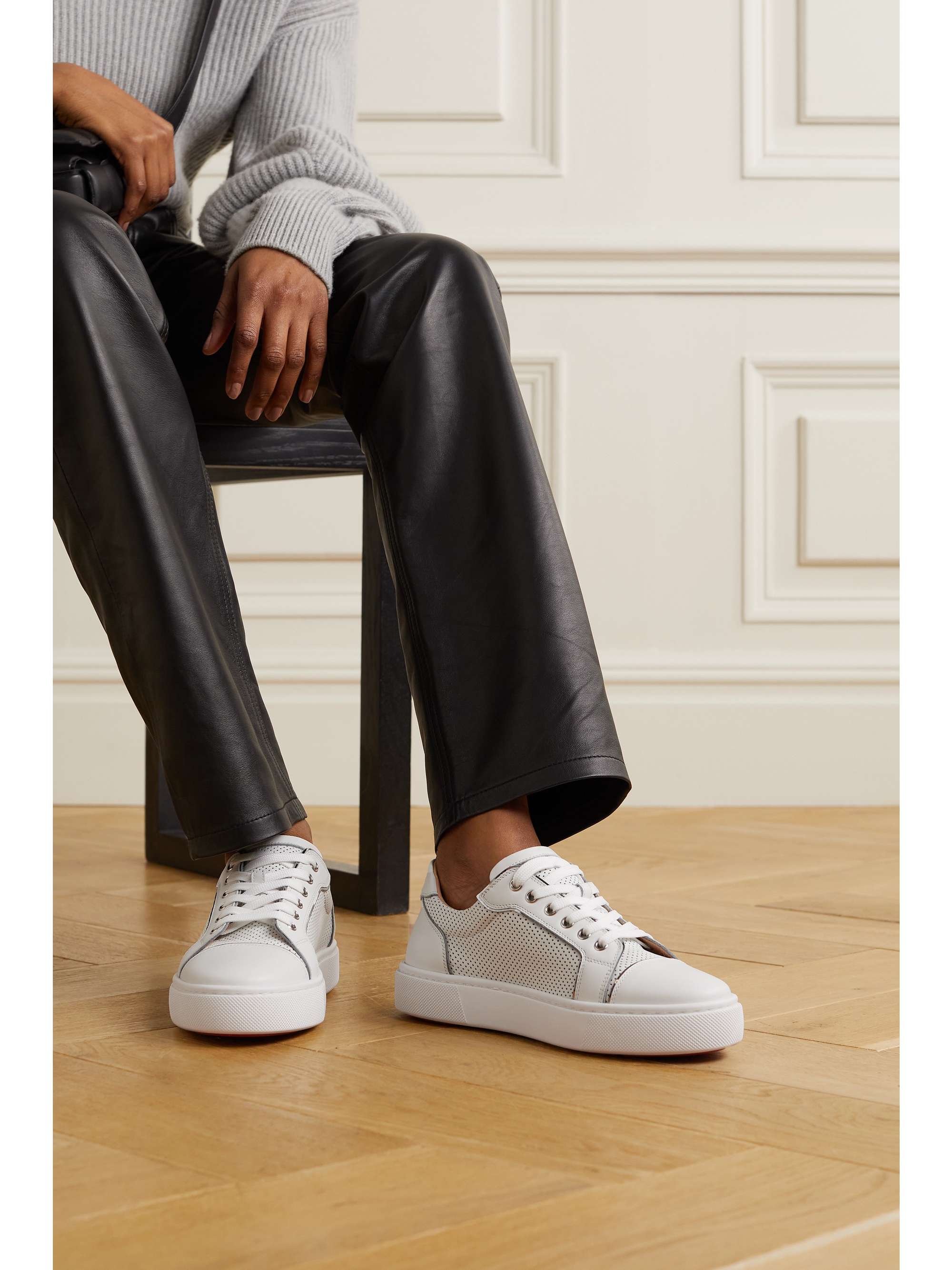 louboutin sneakers leather