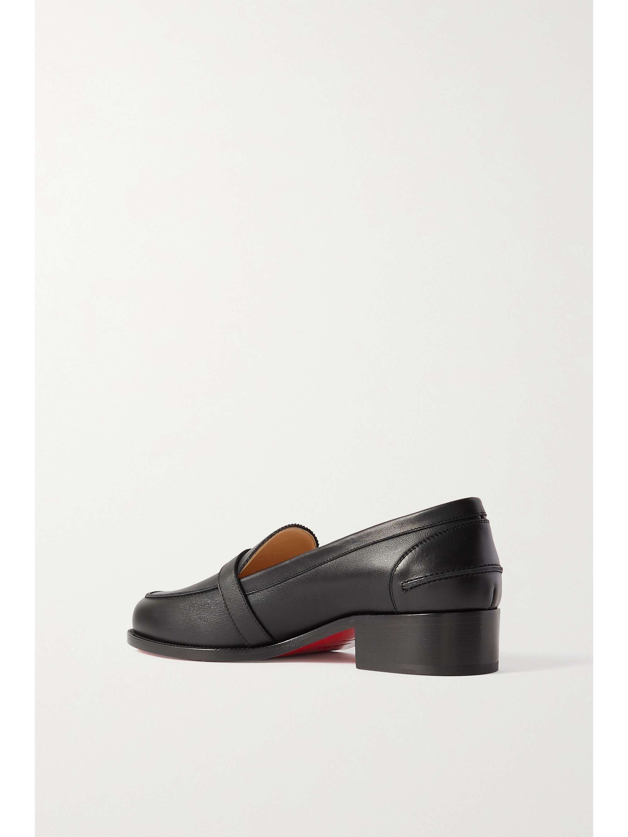 CHRISTIAN LOUBOUTIN Lock Me Moc 45 embellished leather loafers