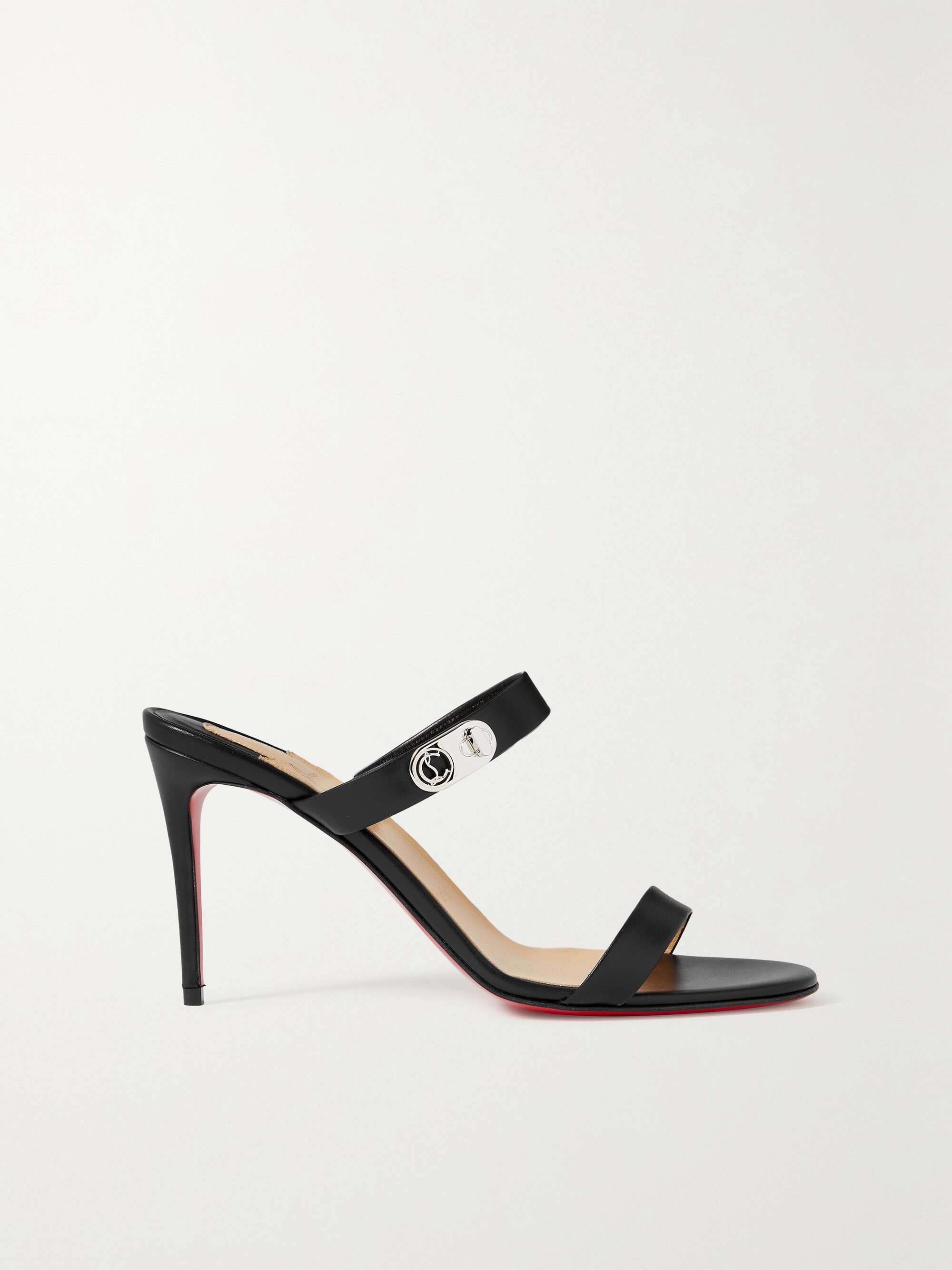 Christian louboutin lock me leather mules Clearance