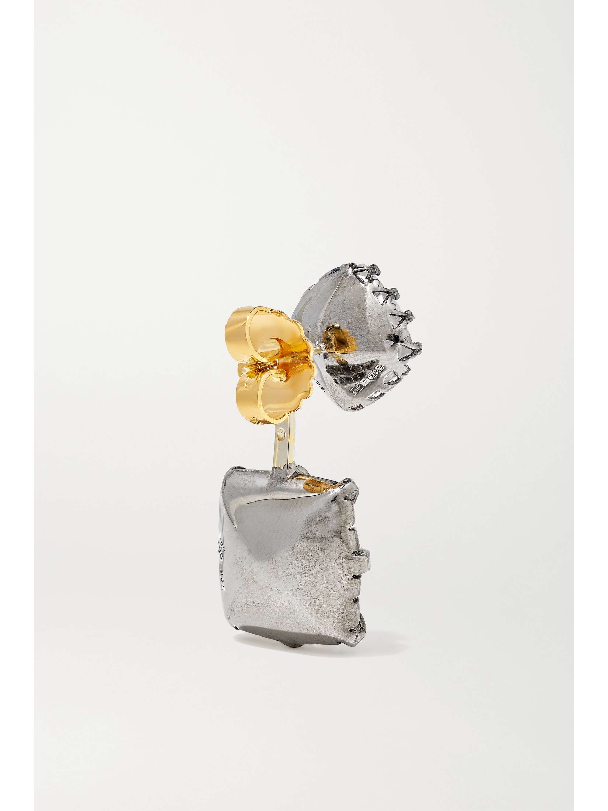 LARKSPUR & HAWK Sadie rhodium-dipped quartz earrings