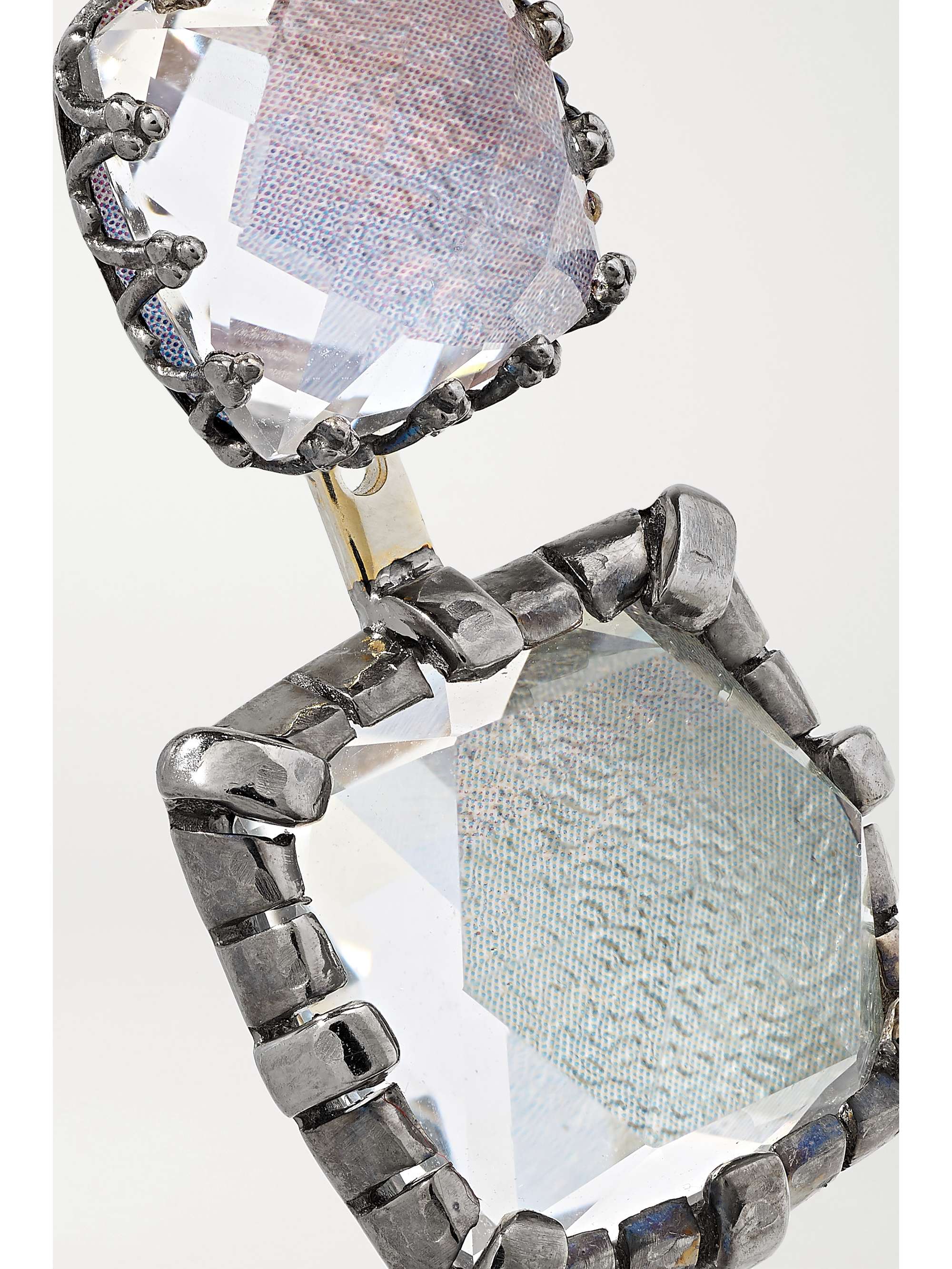 LARKSPUR & HAWK Sadie rhodium-dipped quartz earrings