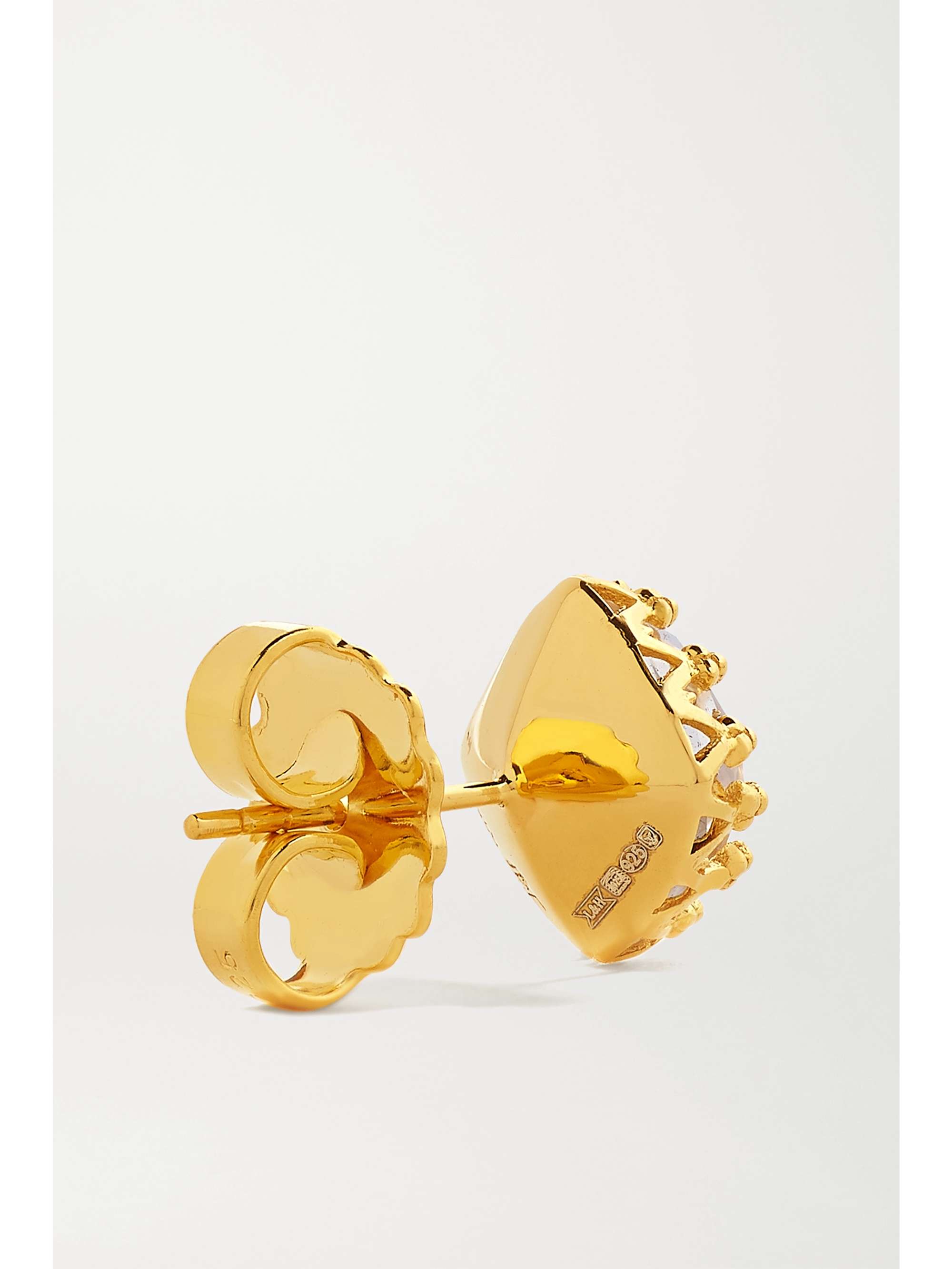LARKSPUR & HAWK Jane 18-karat gold-dipped quartz earrings