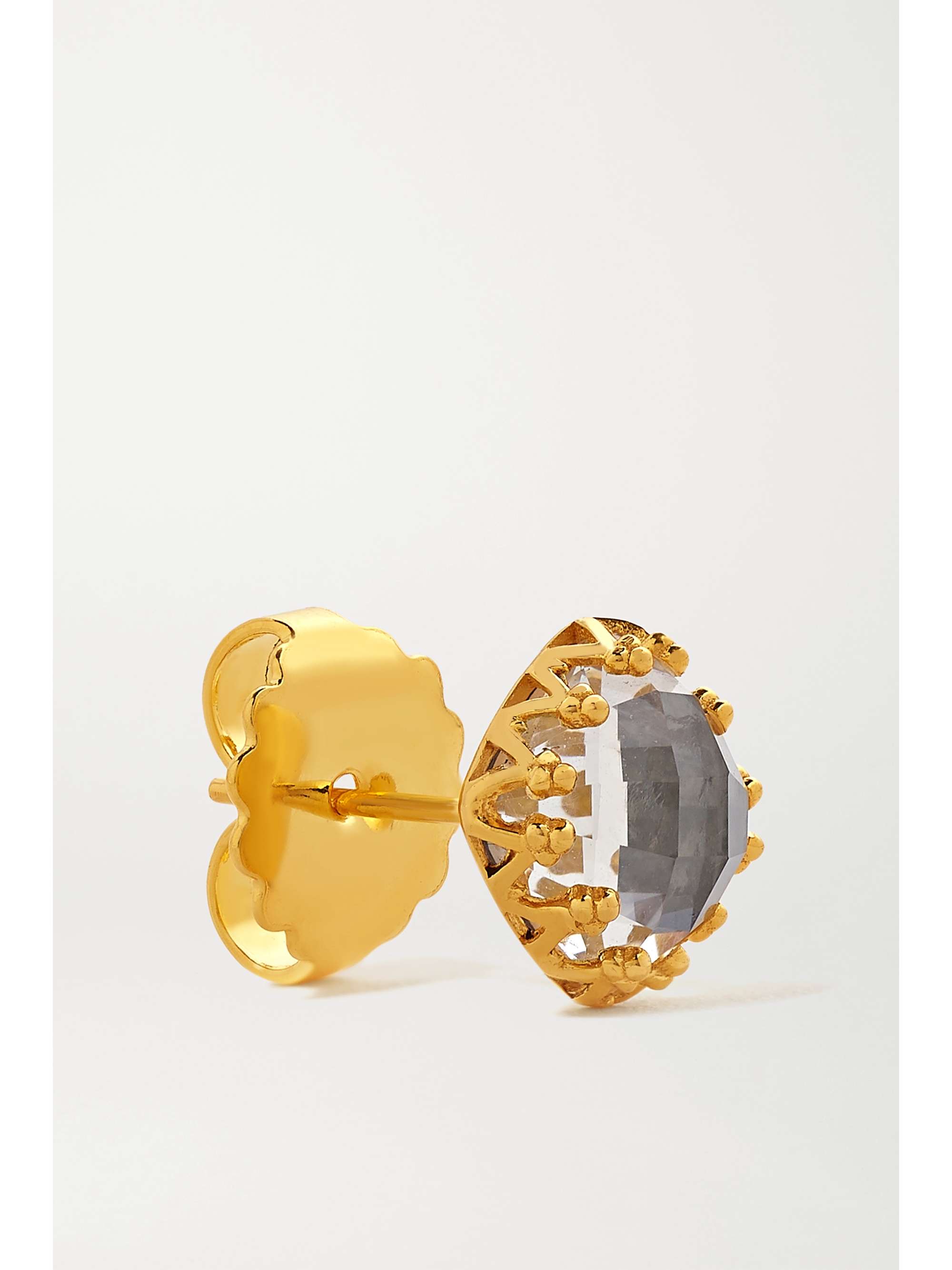 LARKSPUR & HAWK Jane 18-karat gold-dipped quartz earrings