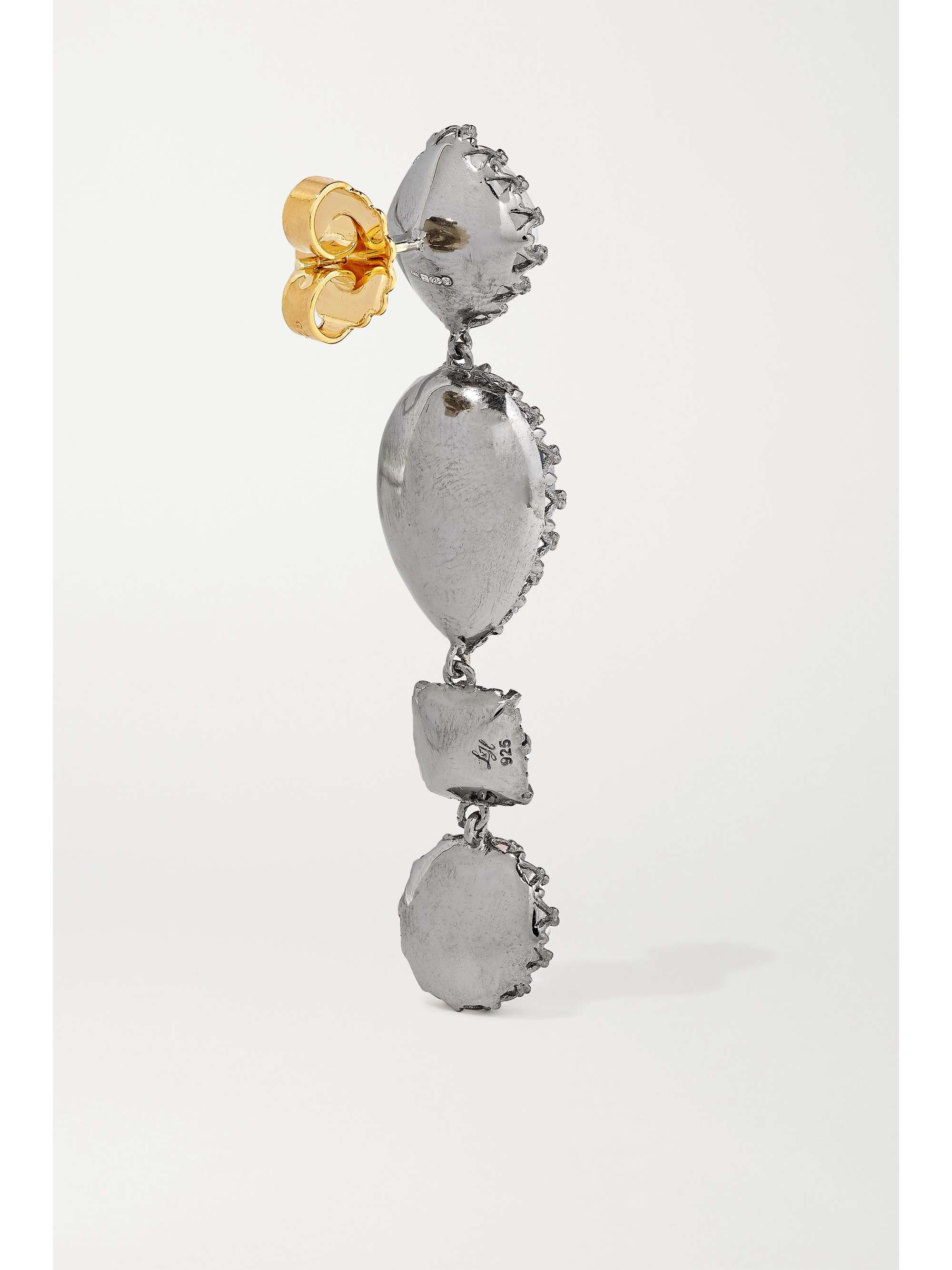 LARKSPUR & HAWK Sadie rhodium-dipped quartz earrings