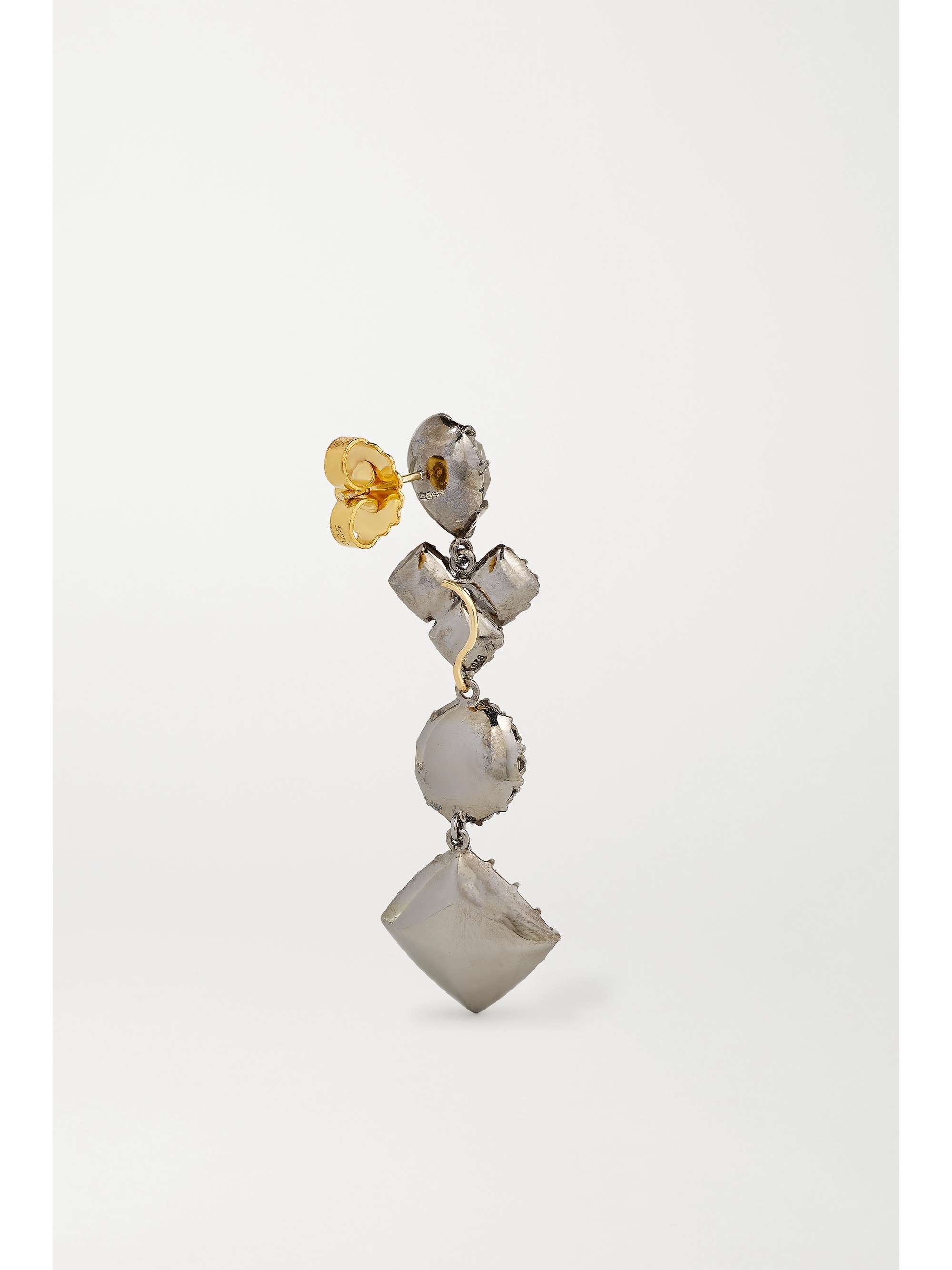 LARKSPUR & HAWK Sadie convertible rhodium-dipped quartz earrings