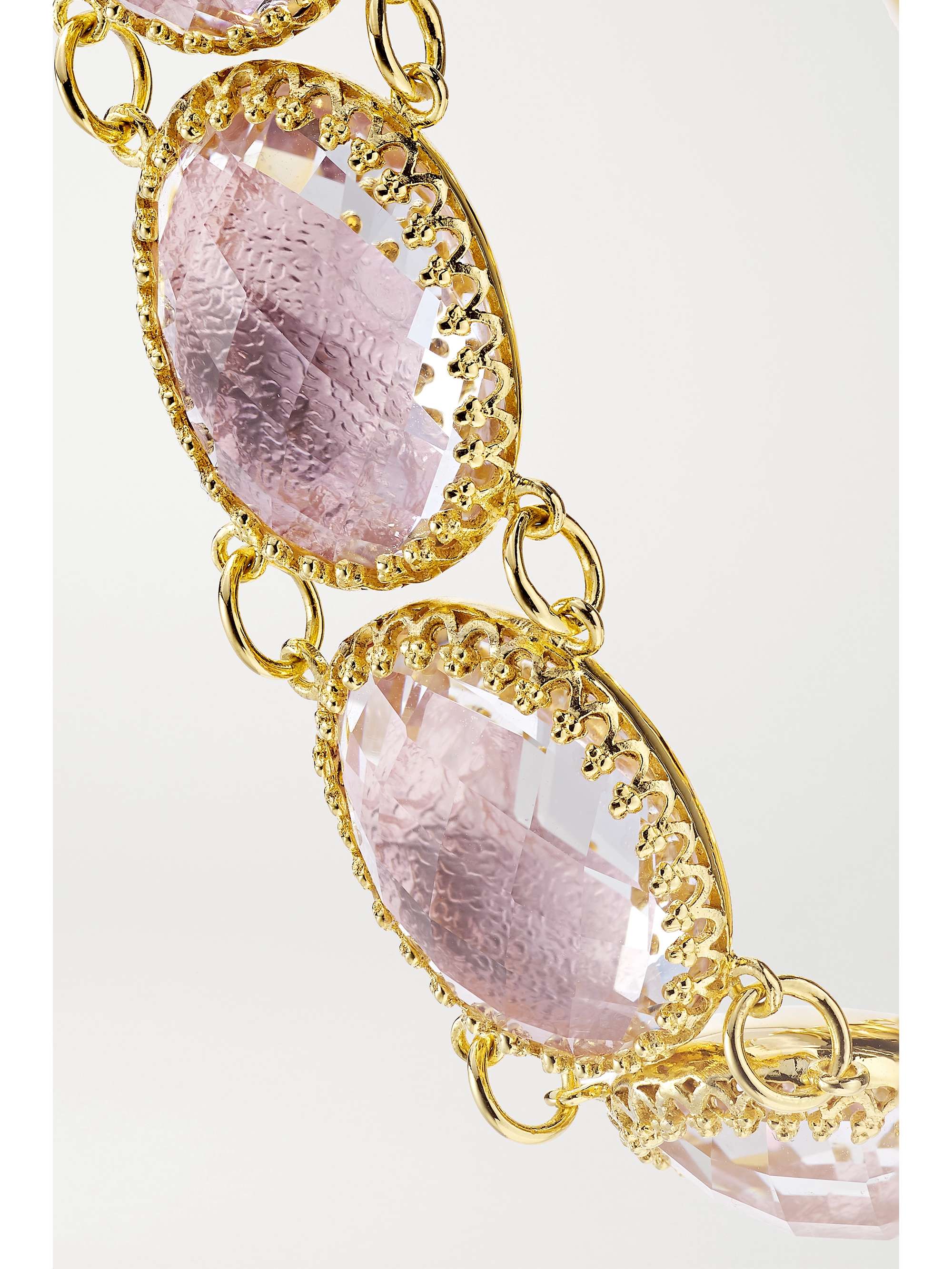 LARKSPUR & HAWK Lily 18-karat gold-dipped quartz bracelet