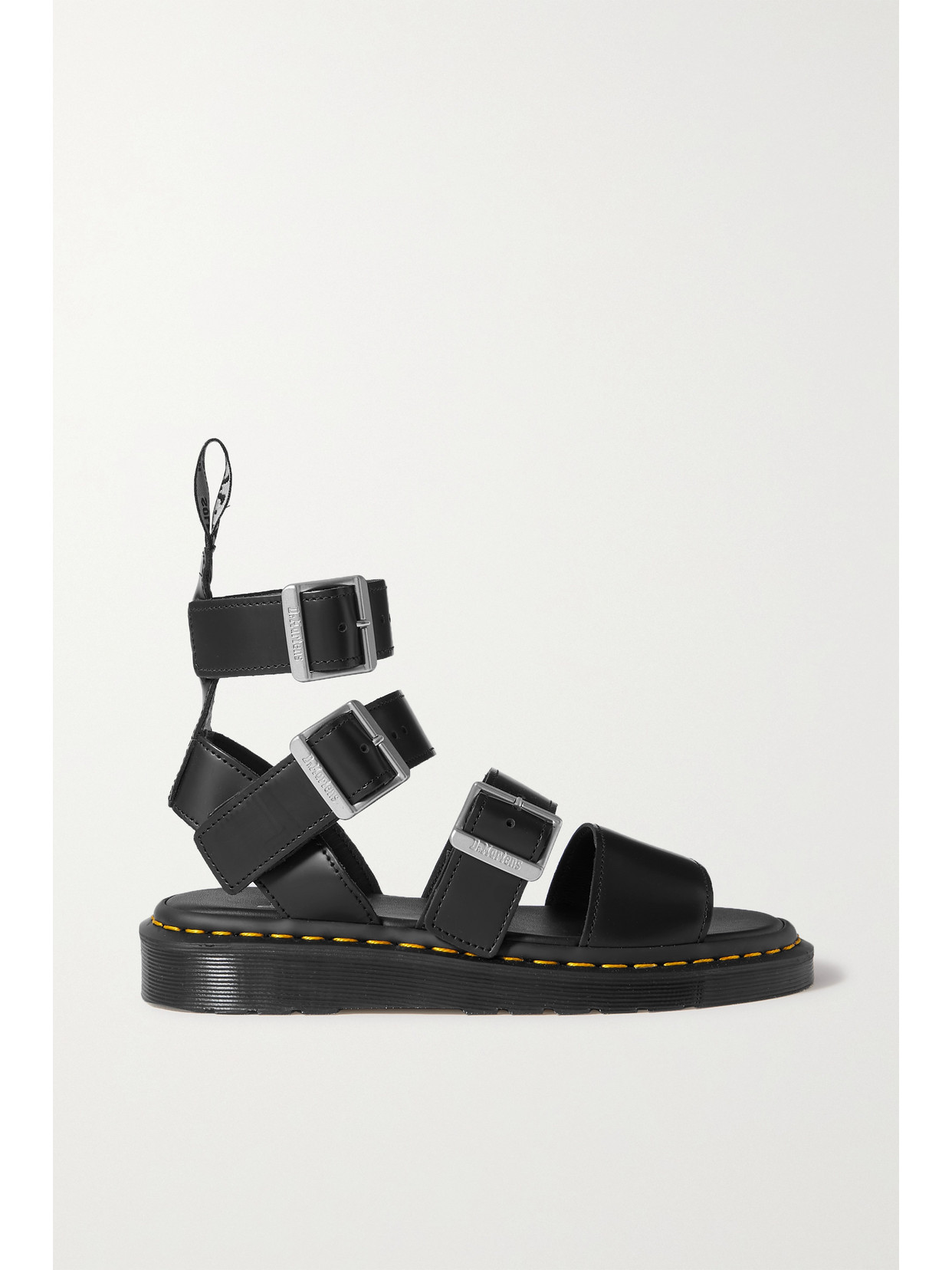 Rick Owens + Dr. Martens Gryphon Leather Sandals In Black
