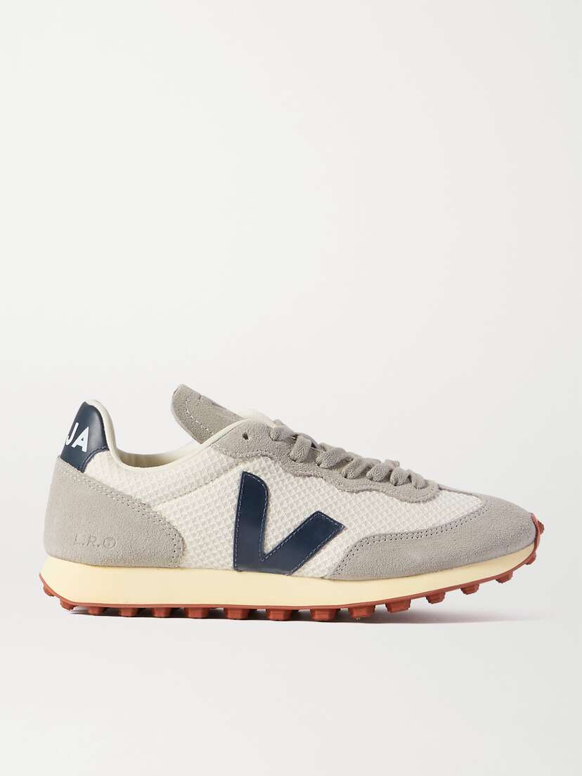 Veja + Net Sustain Rio Branco Leather-trimmed Suede And Mesh Sneakers