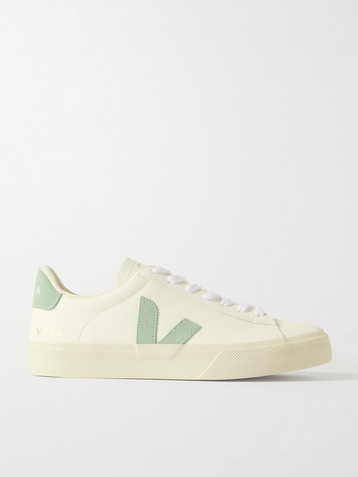 Veja + NET SUSTAIN Campo suede-trimmed leather sneakers