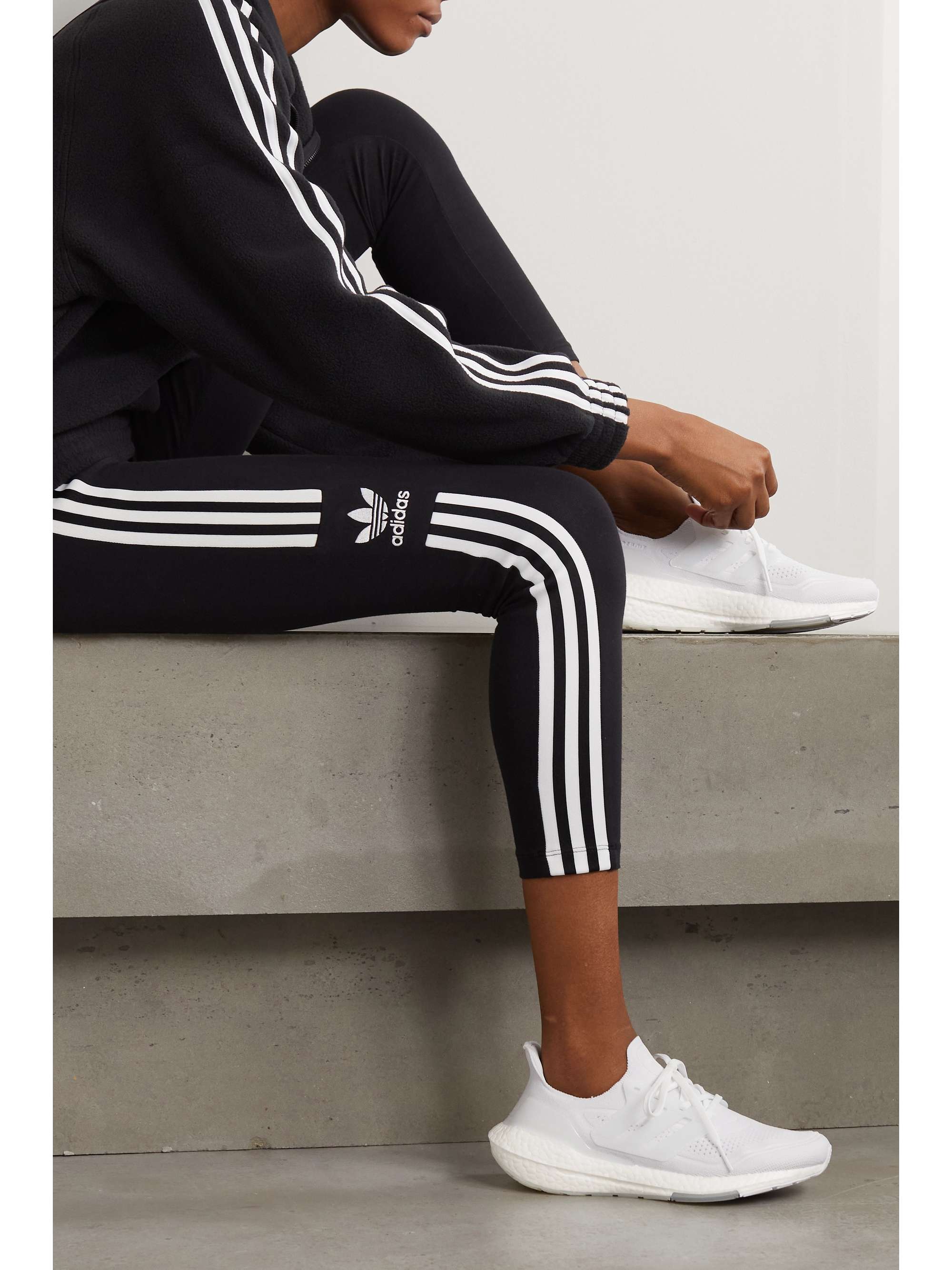 White Ultraboost 21 rubber and Primeblue sneakers | ADIDAS ORIGINALS |  NET-A-PORTER