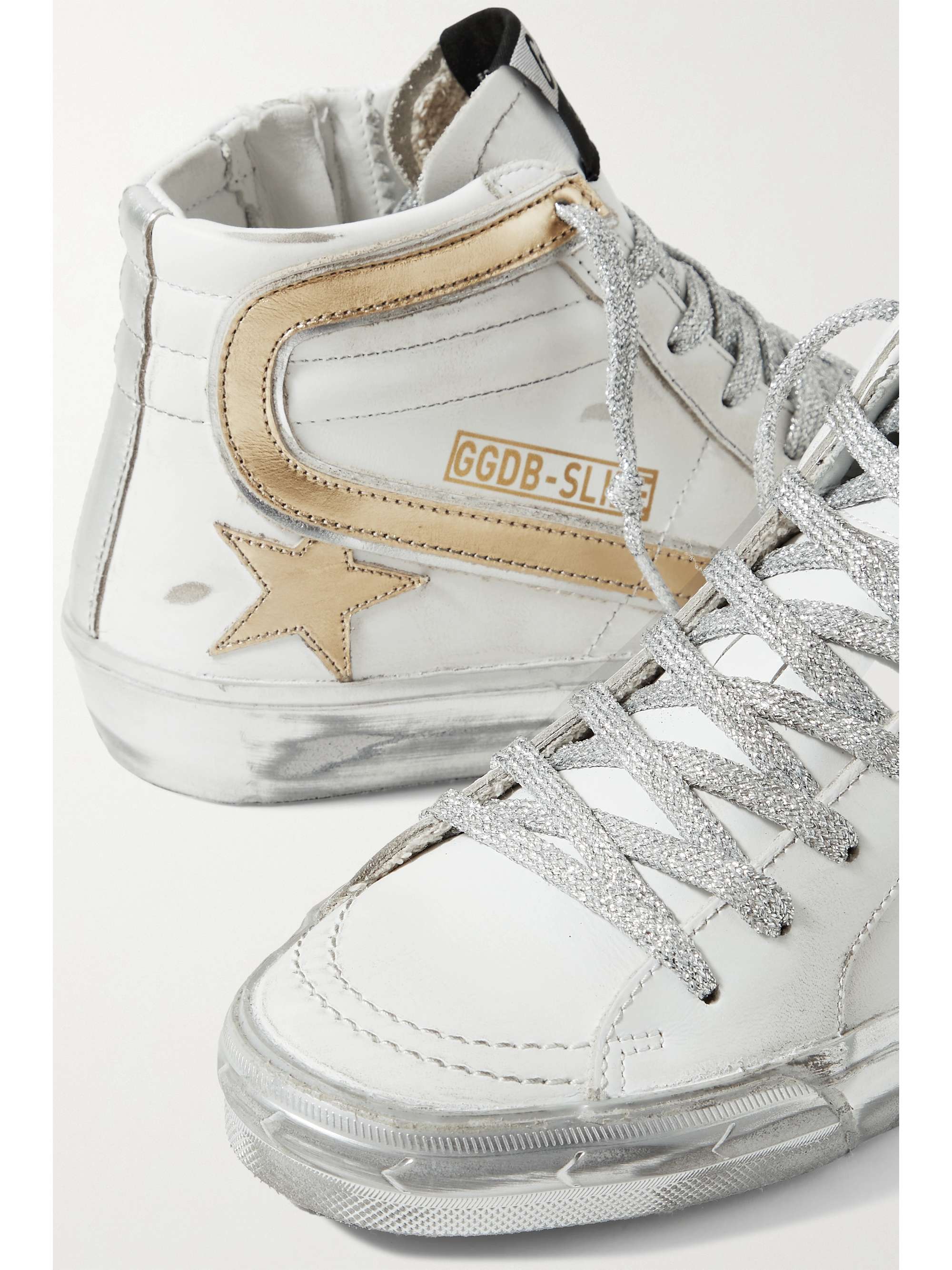 leather slide sneakers