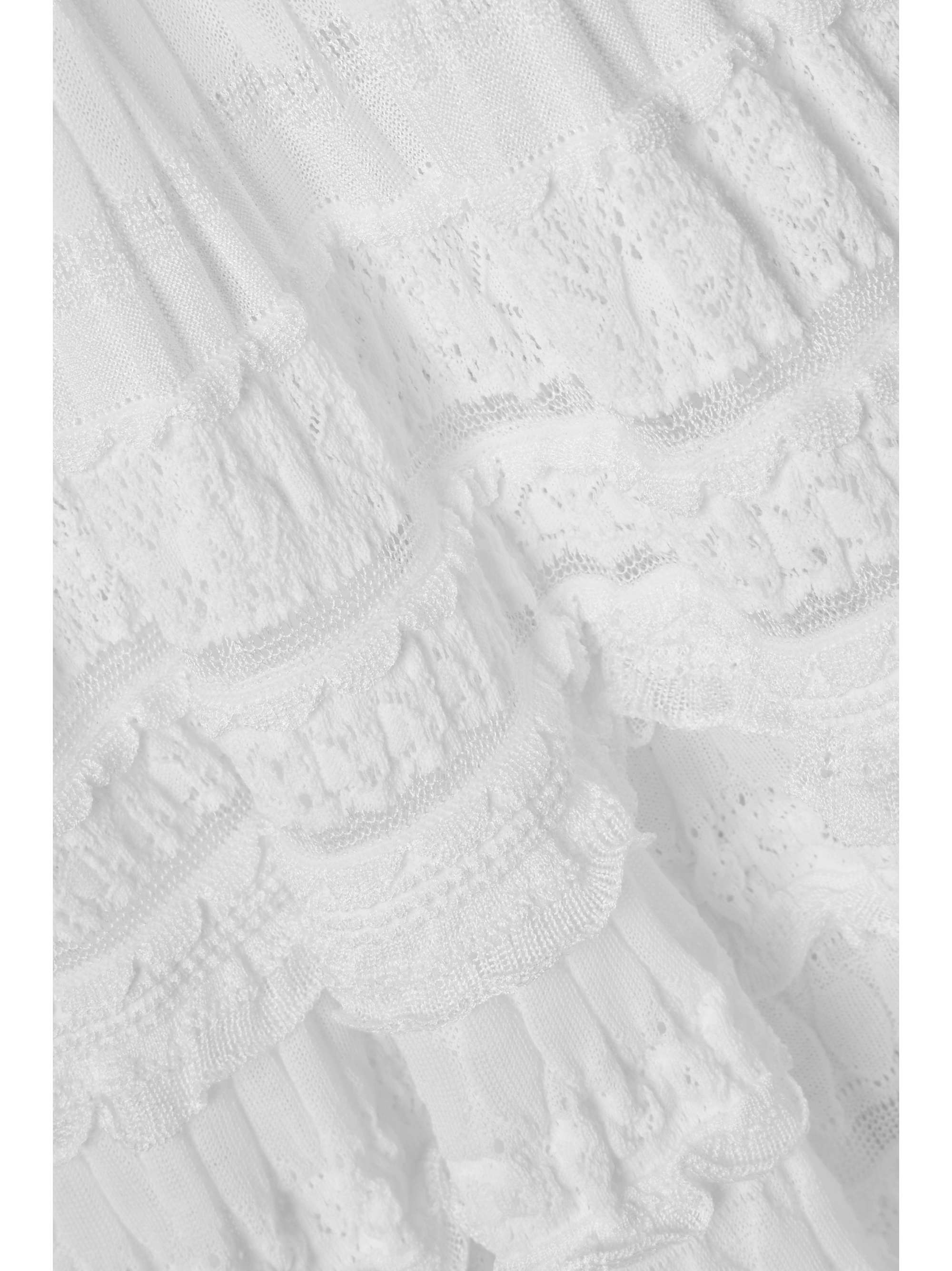 ALAÏA Editions ruffled crocheted cotton-blend maxi dress