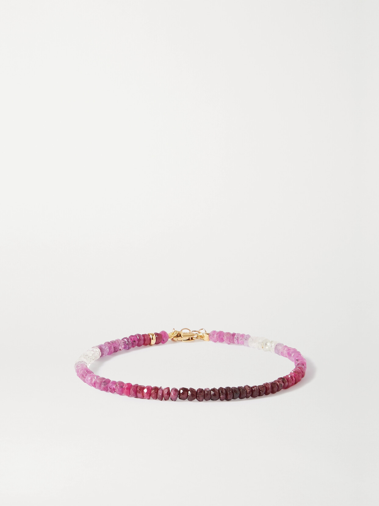 Jia Jia Arizona Gold Ruby Bracelet In Pink