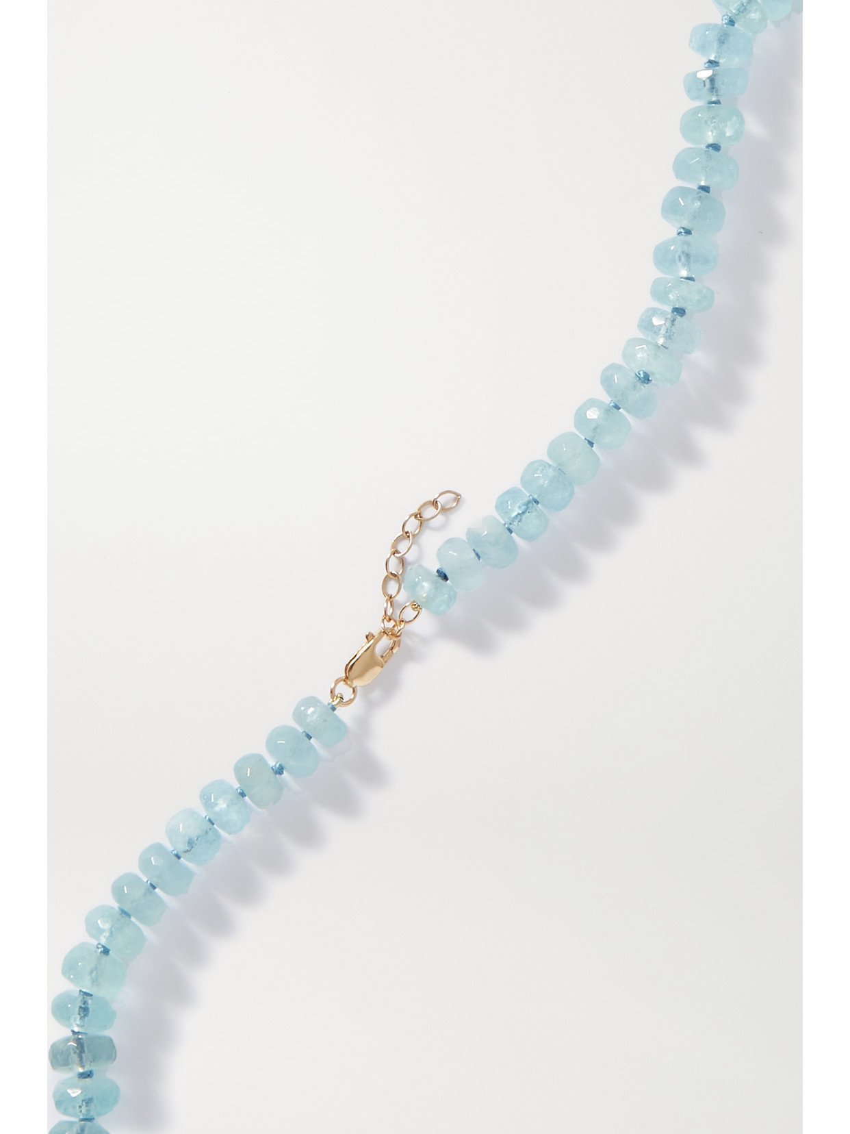 Shop Jia Jia Oracle Gold Aquamarine Necklace In Blue