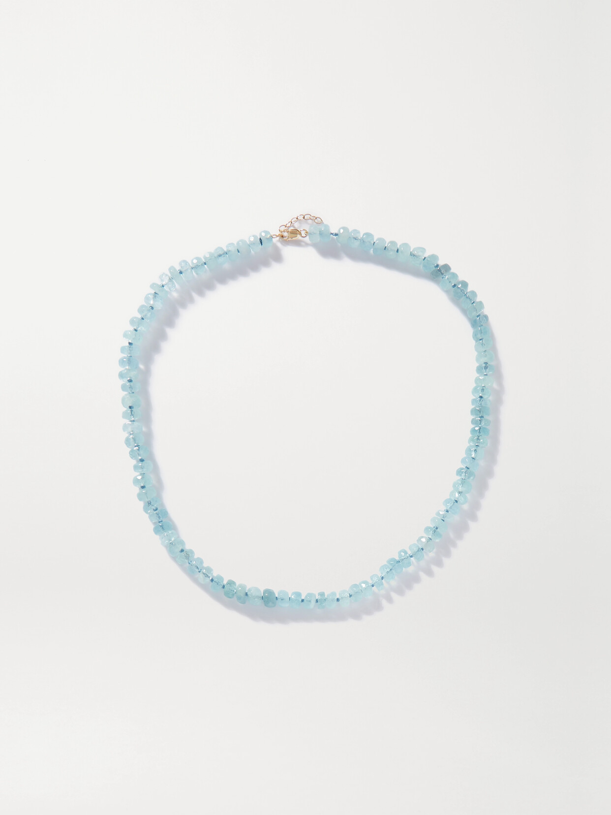 Shop Jia Jia Oracle Gold Aquamarine Necklace In Blue