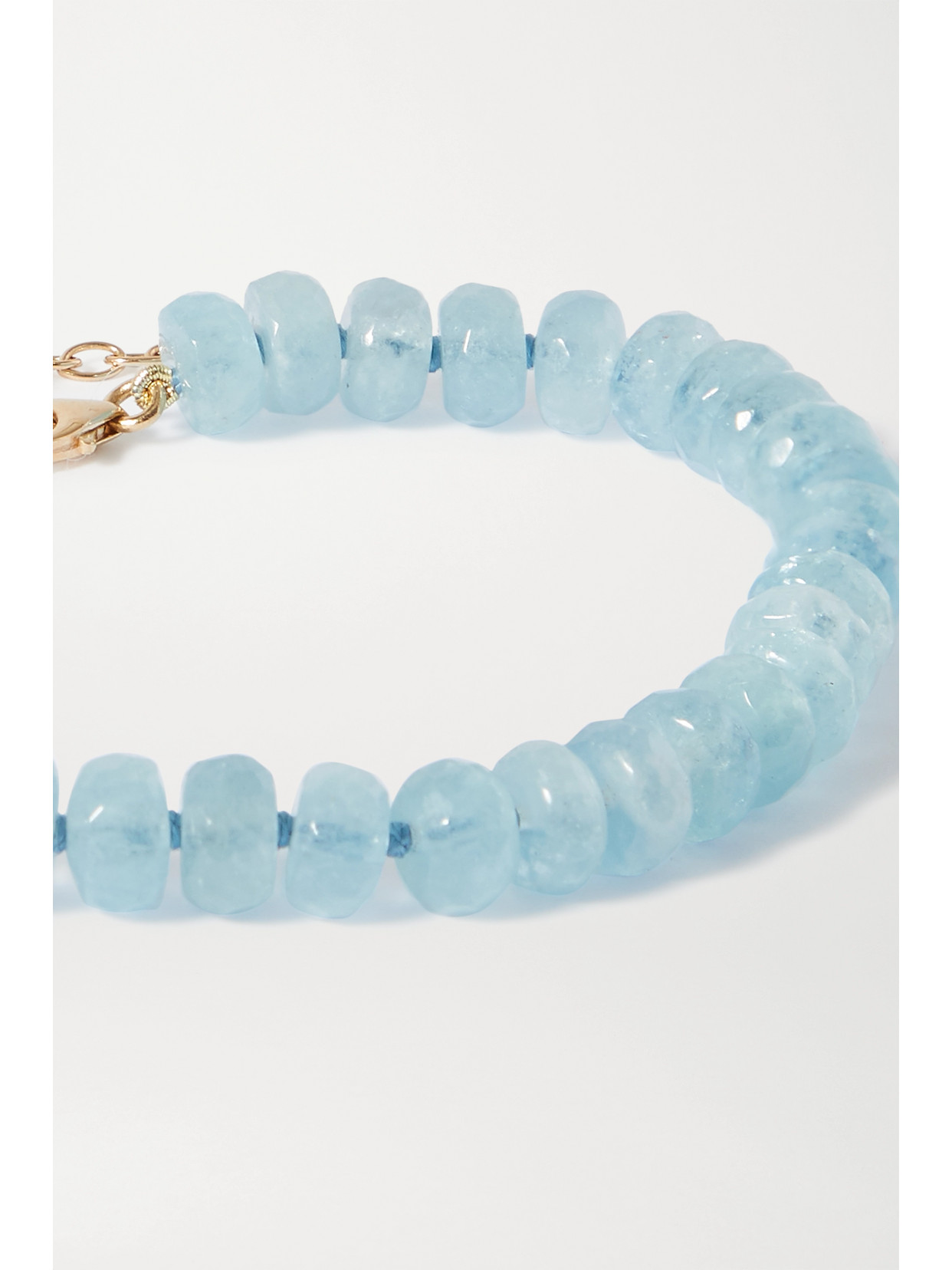 Shop Jia Jia Oracle Gold Aquamarine Bracelet In Blue