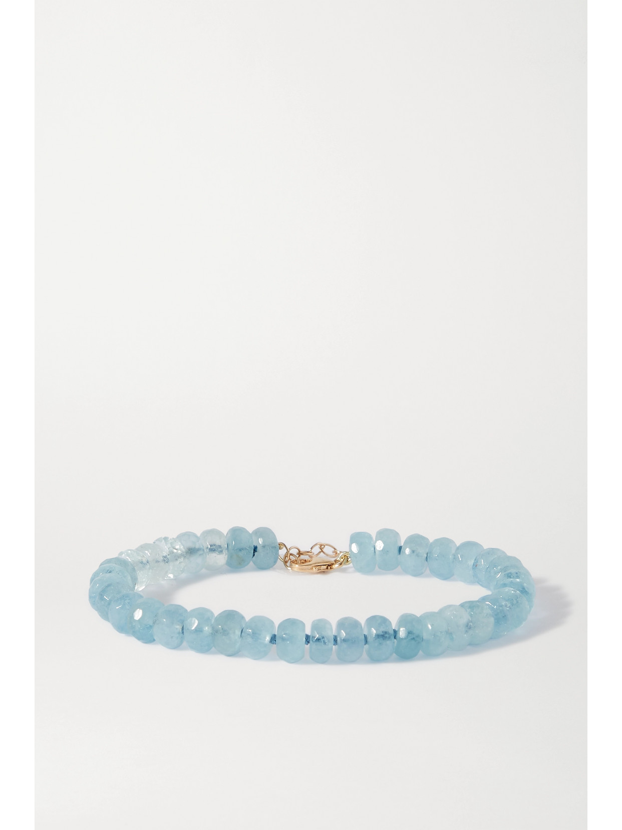 Shop Jia Jia Oracle Gold Aquamarine Bracelet In Blue