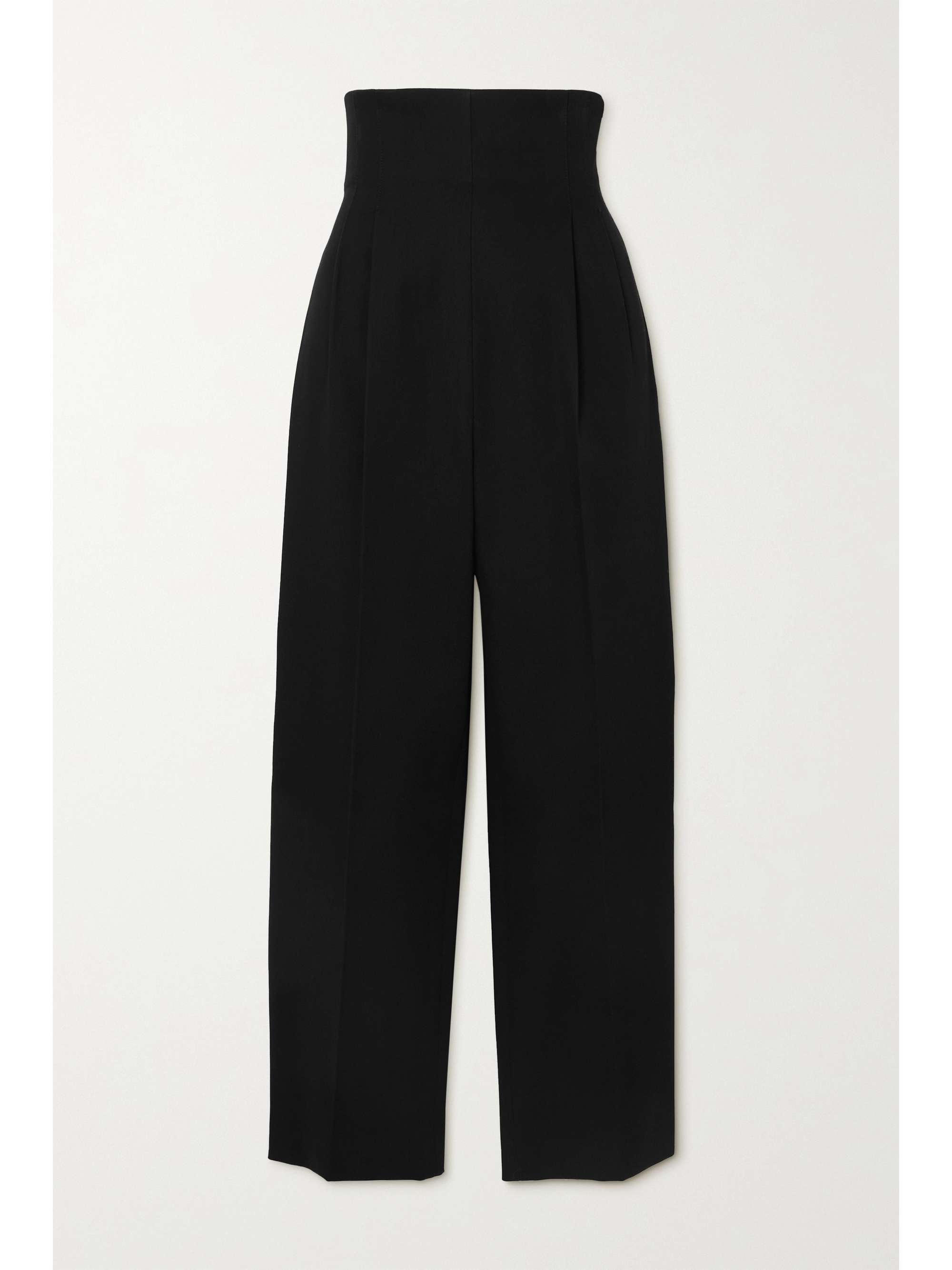 Cotton-gabardine straight-leg pants 