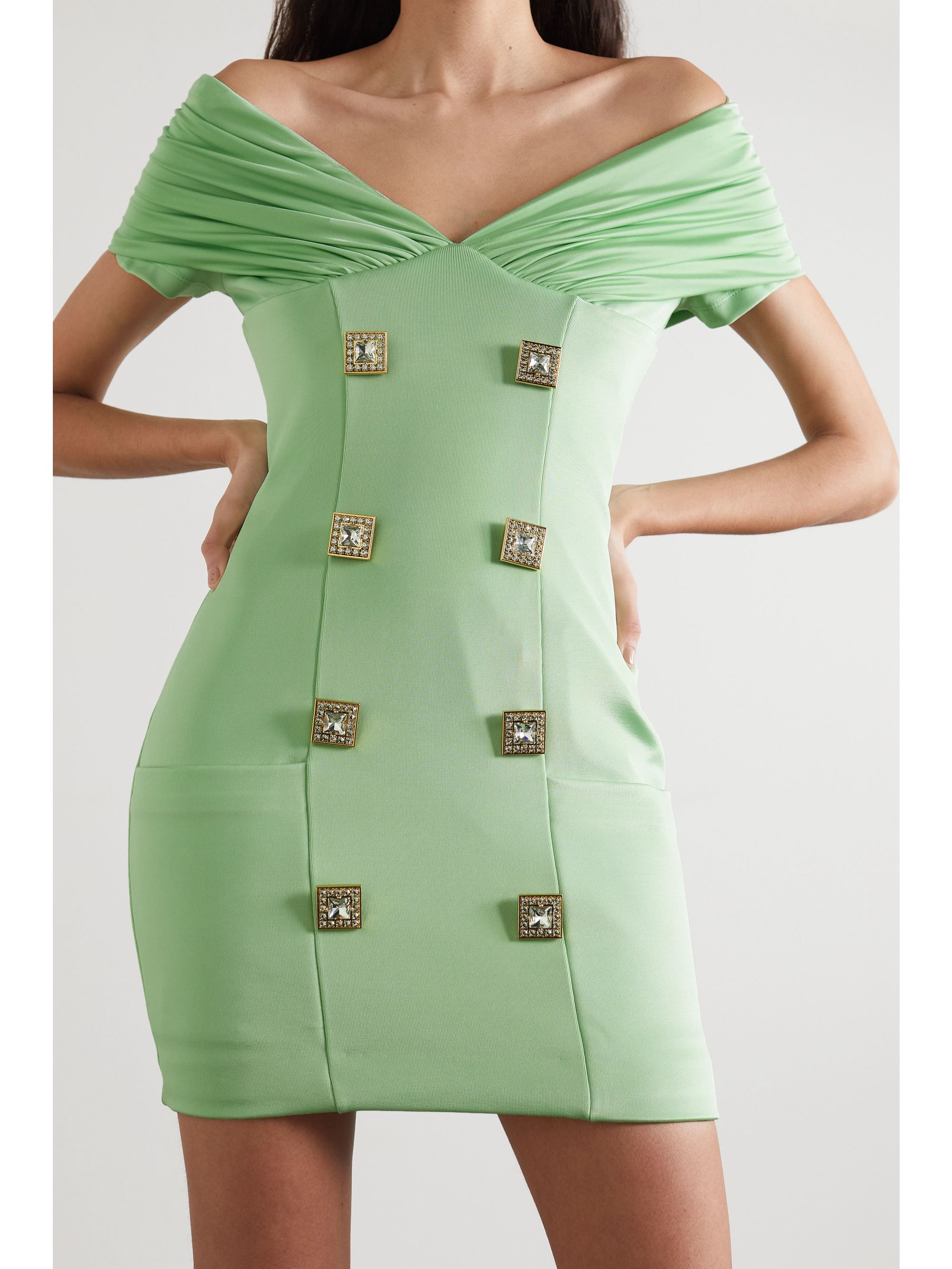 Nearkin blanc asymétrique à manches longues Mini Robe Taille 16 B6