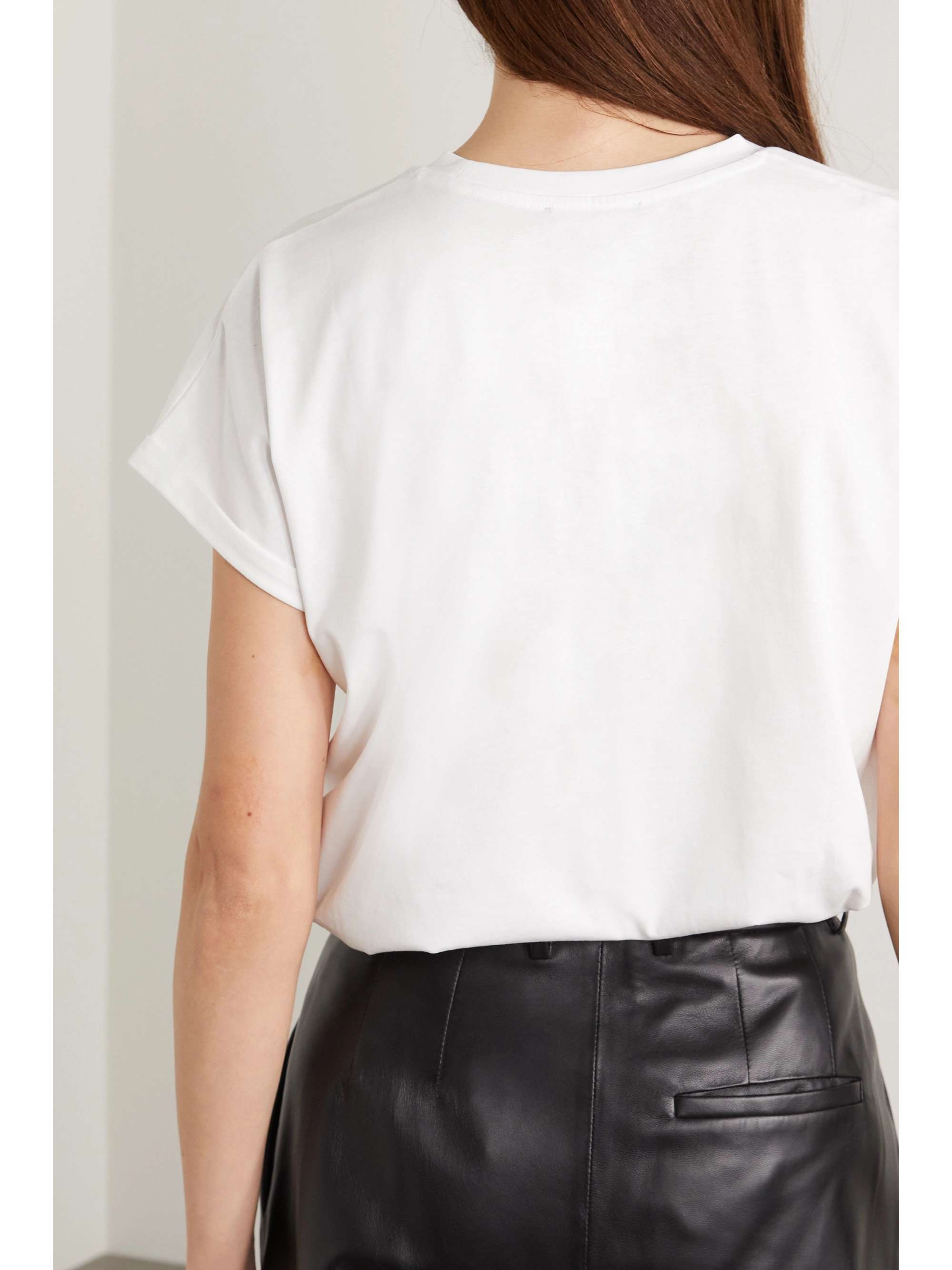 BALMAIN Flocked cotton-jersey T-shirt