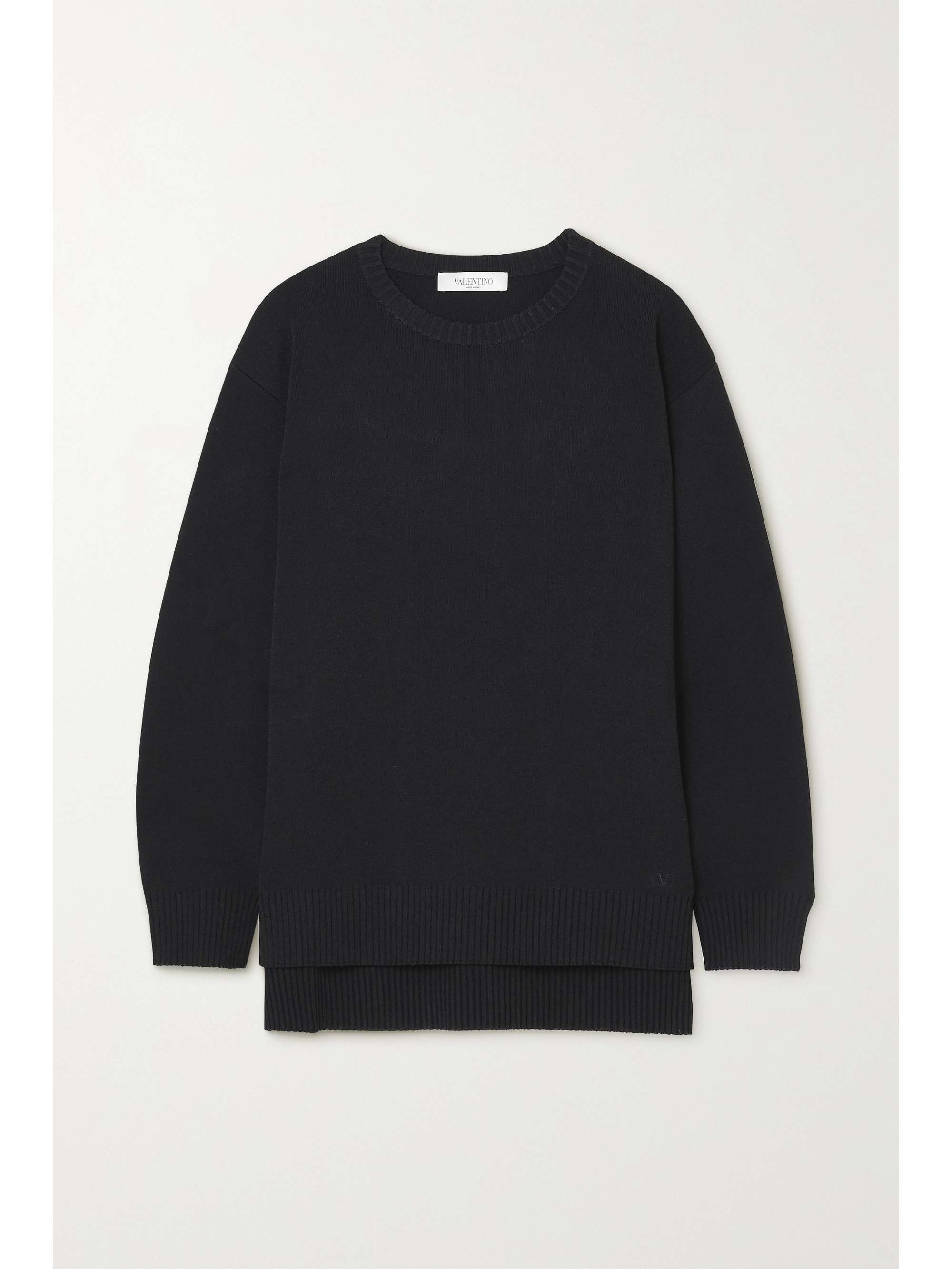 black oversized knit