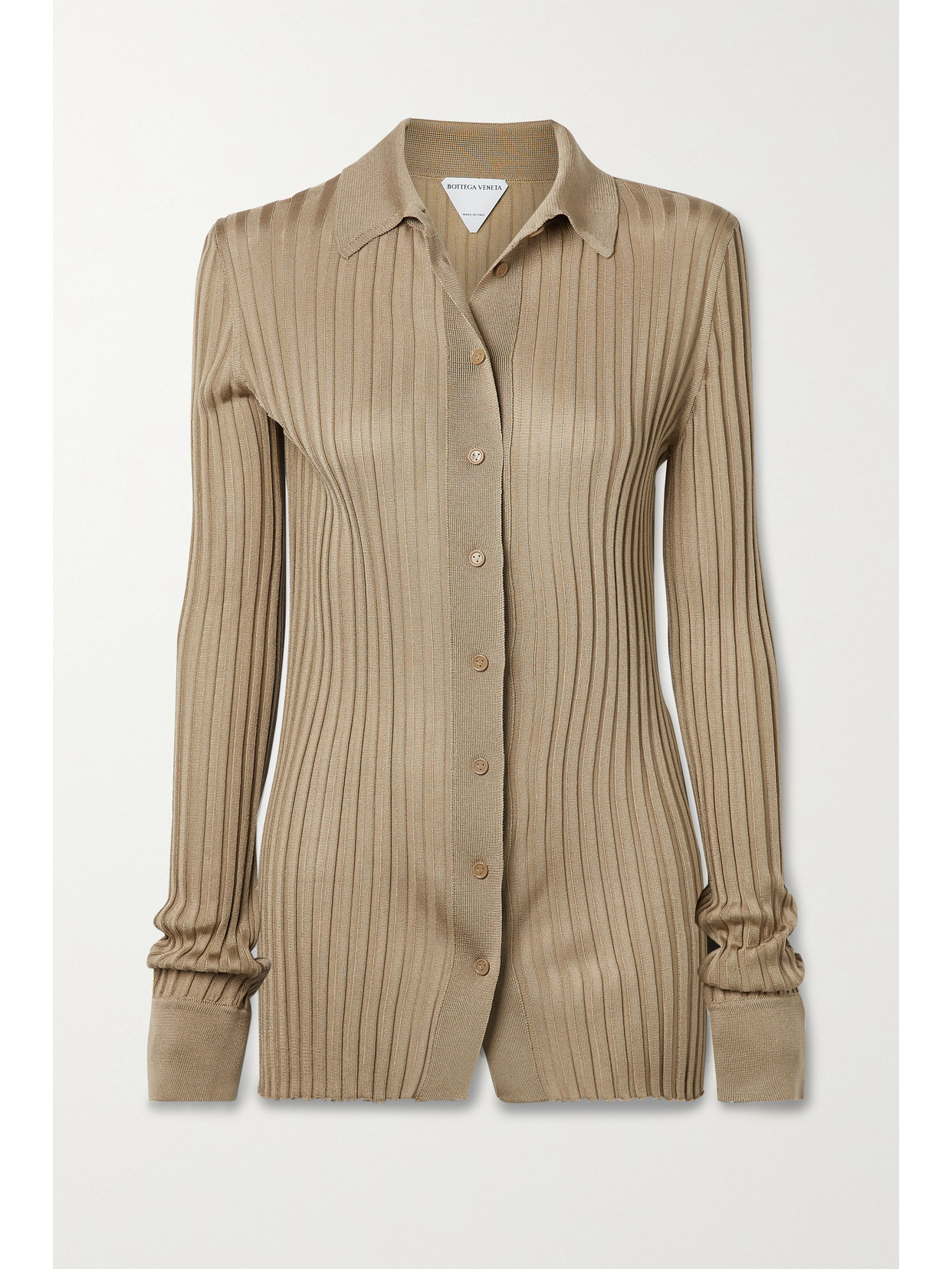 BOTTEGA VENETA RIBBED SILK SHIRT