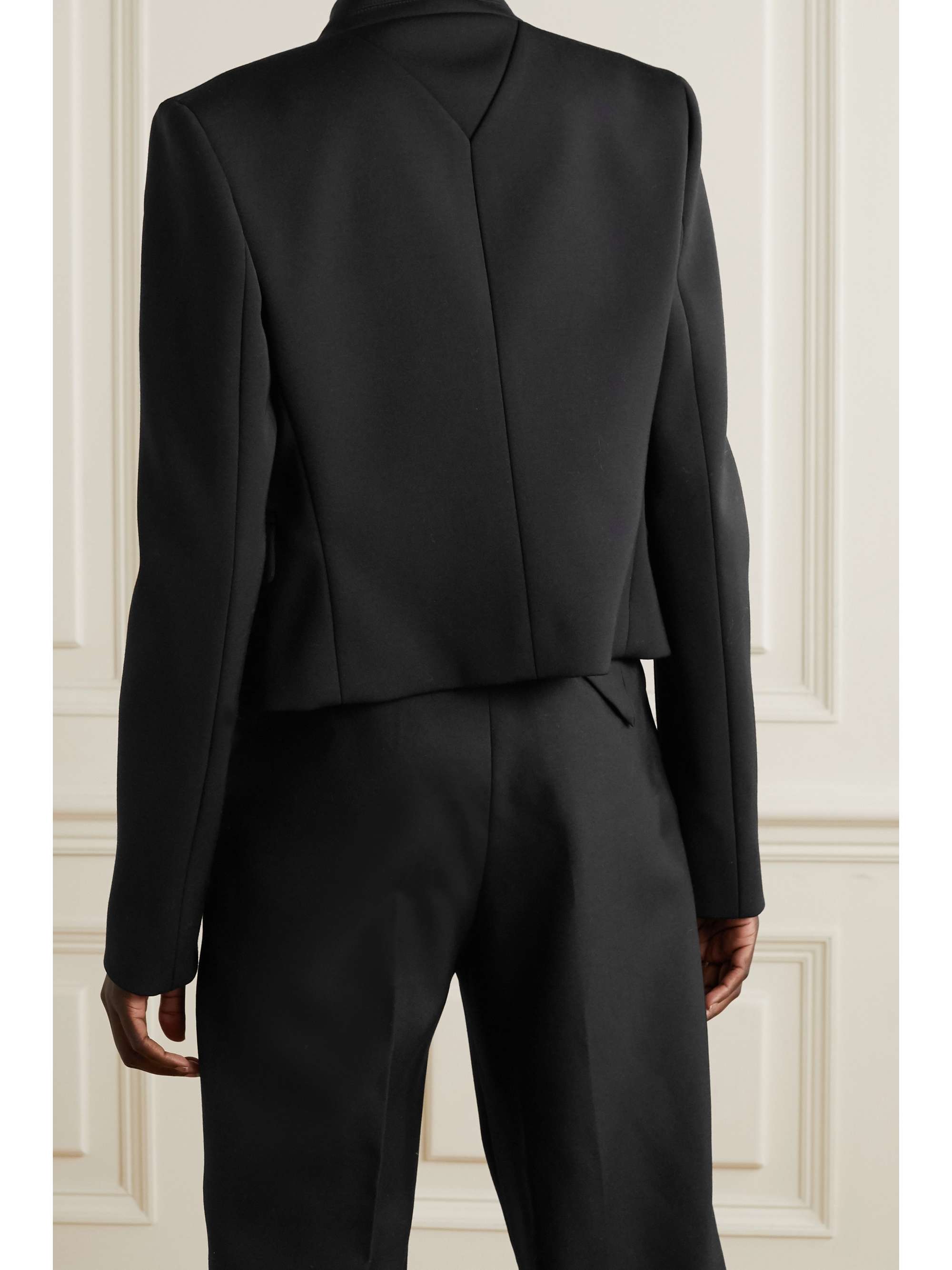 cropped twill jacket