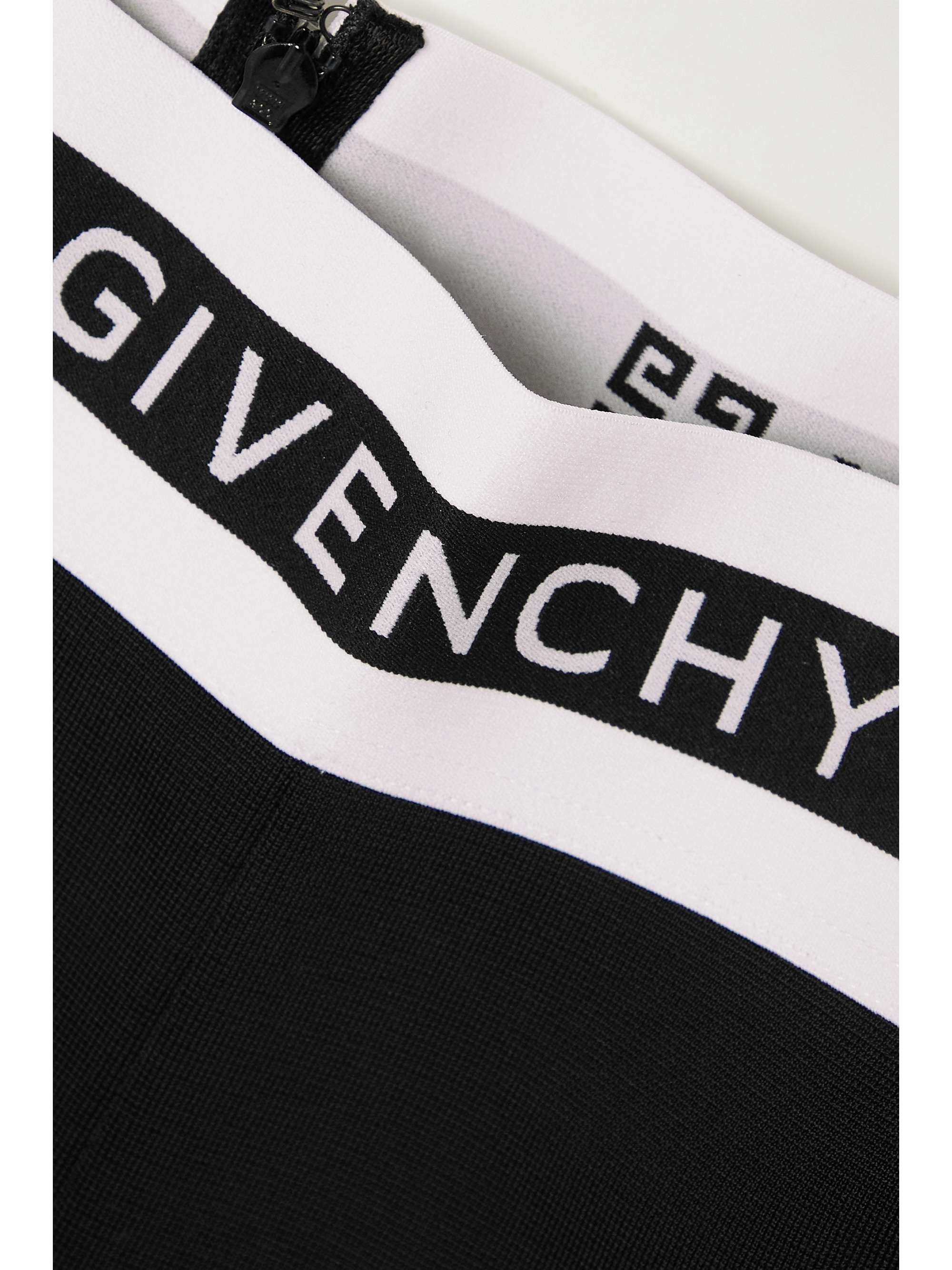 GIVENCHY Jacquard-trimmed jersey leggings