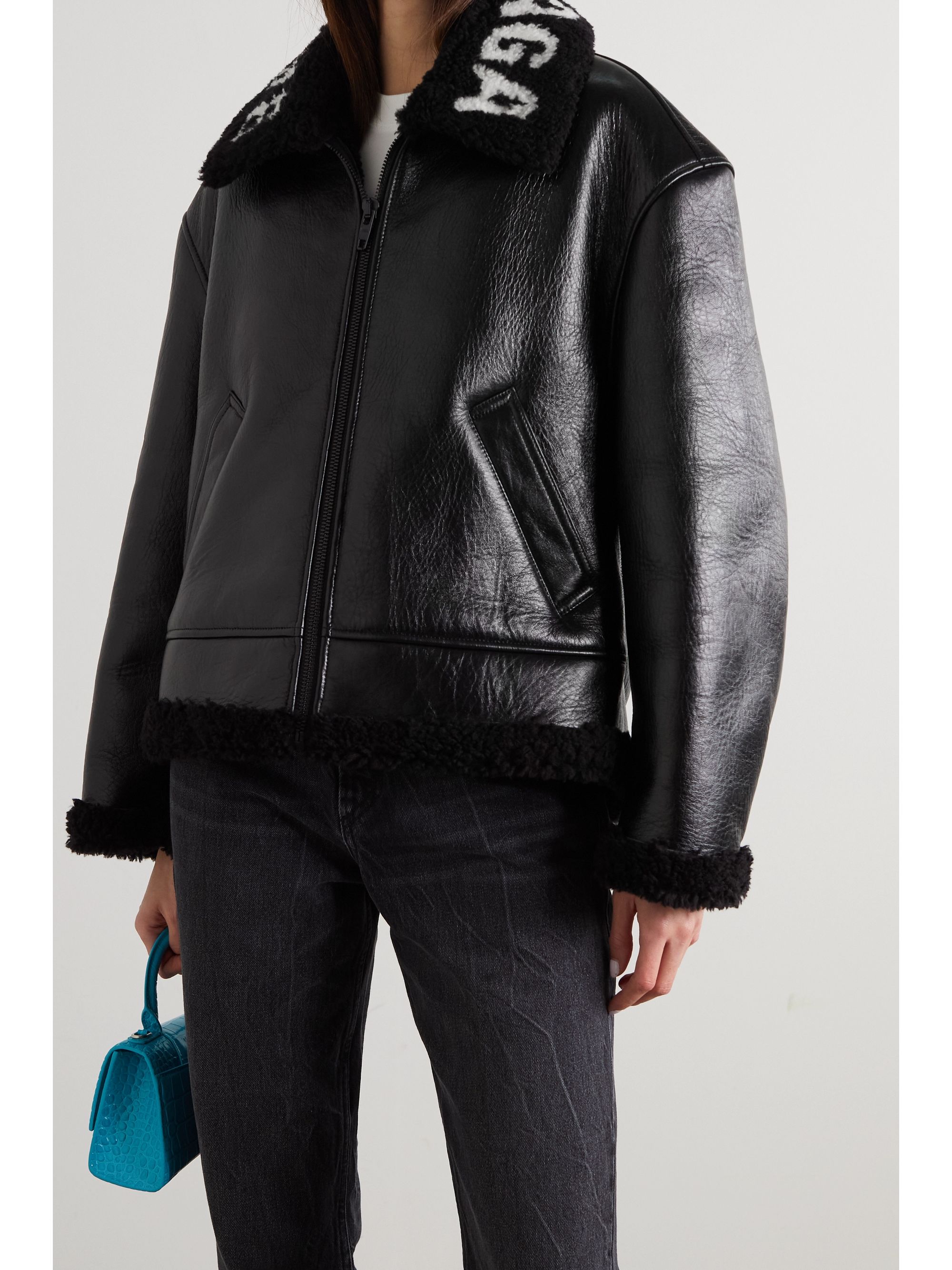balenciaga shearling jacket