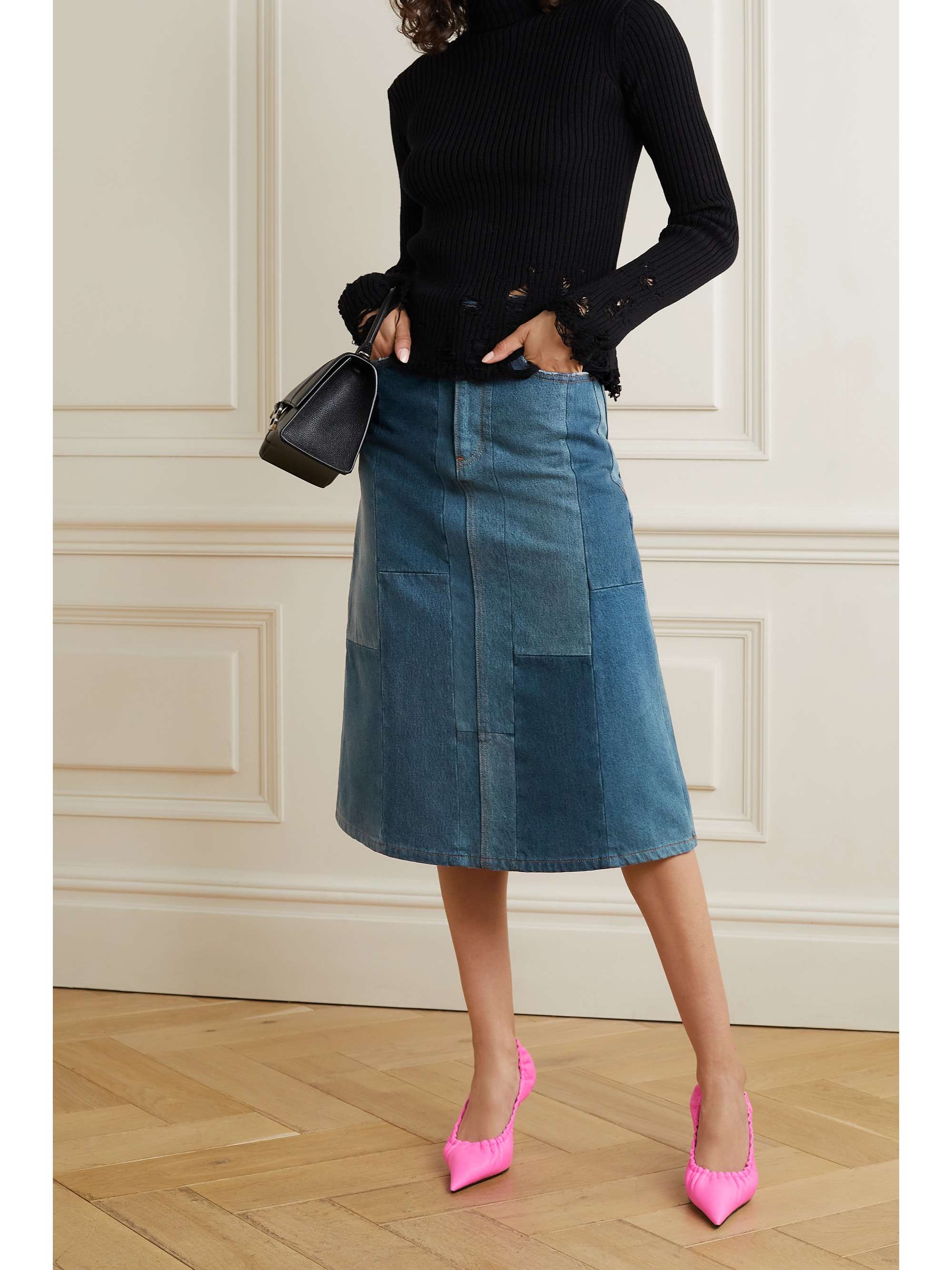 long denim skirt quilt