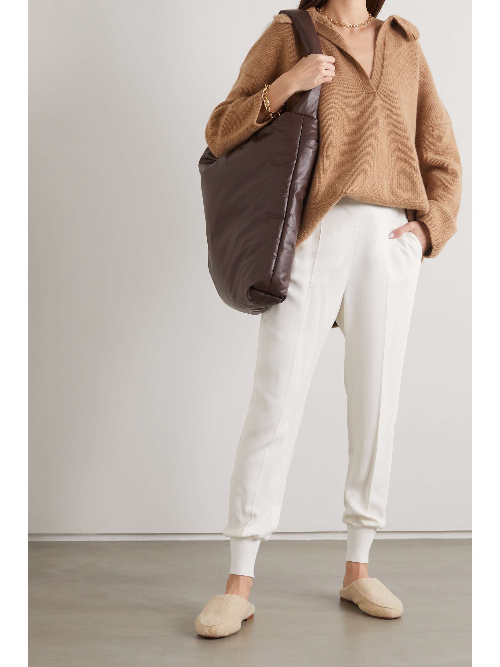 STELLA MCCARTNEY + NET SUSTAIN Julia stretch-cady track pants