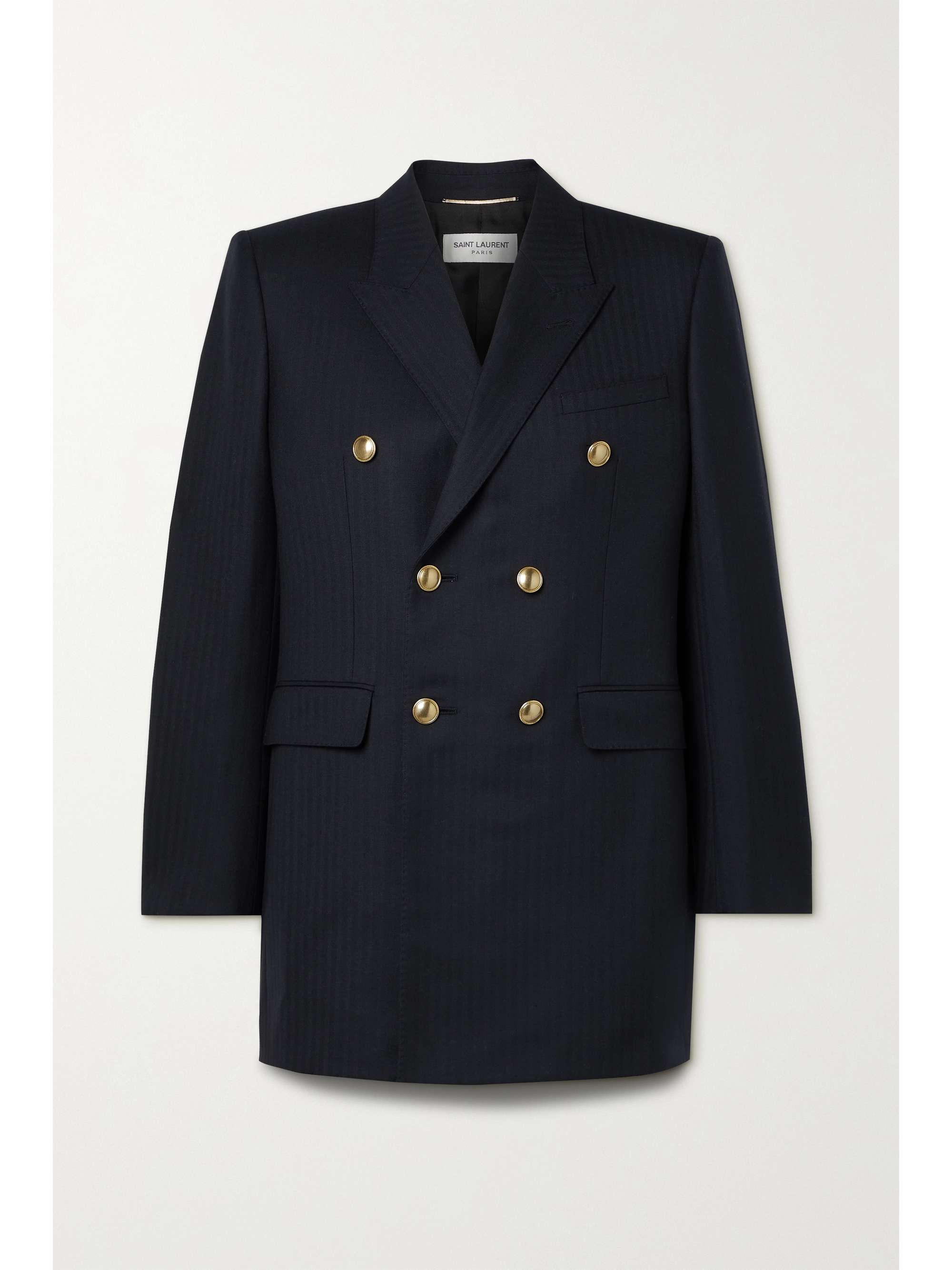 saint laurent herringbone blazer