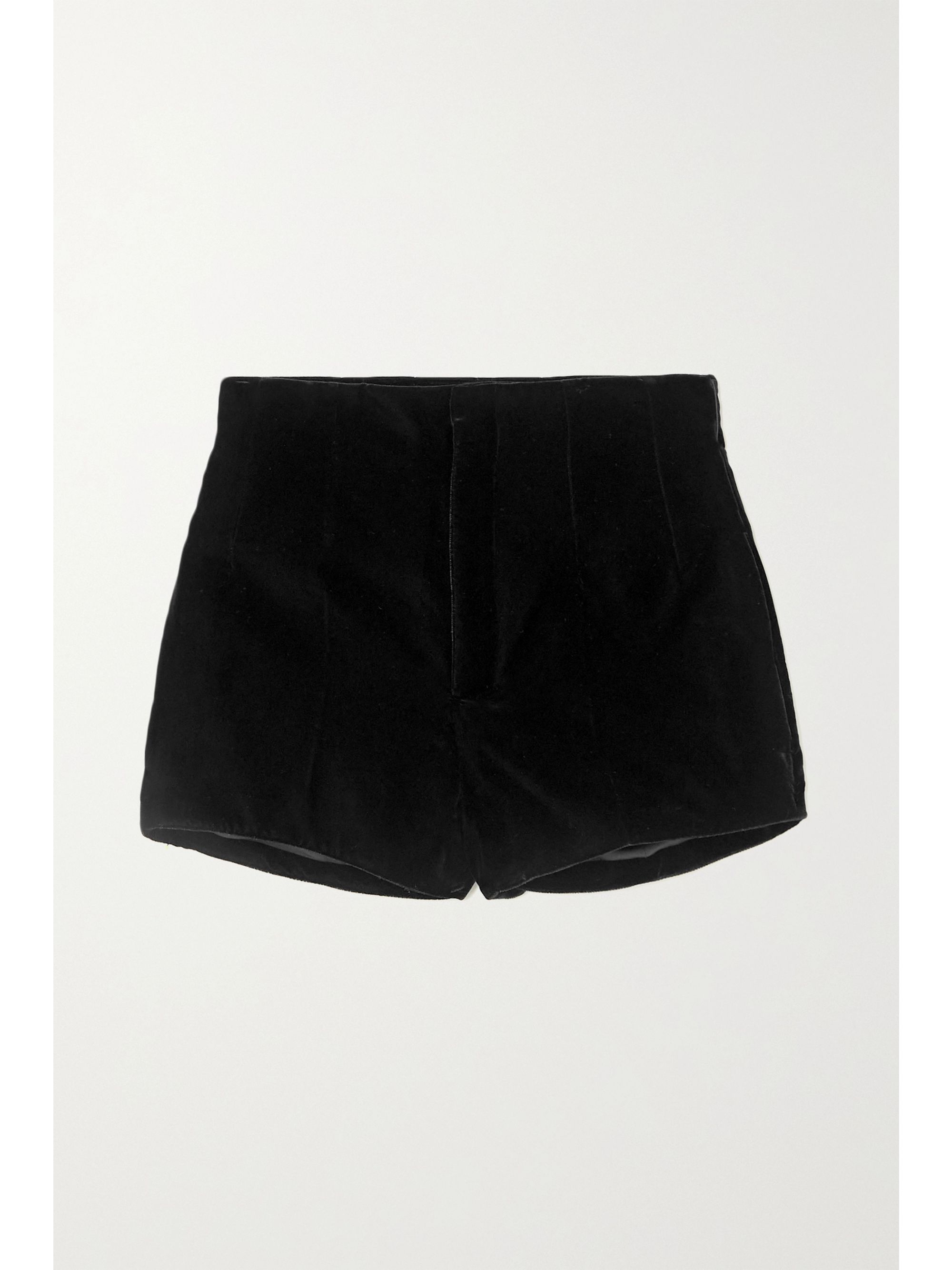 Black velvet shorts Clearance