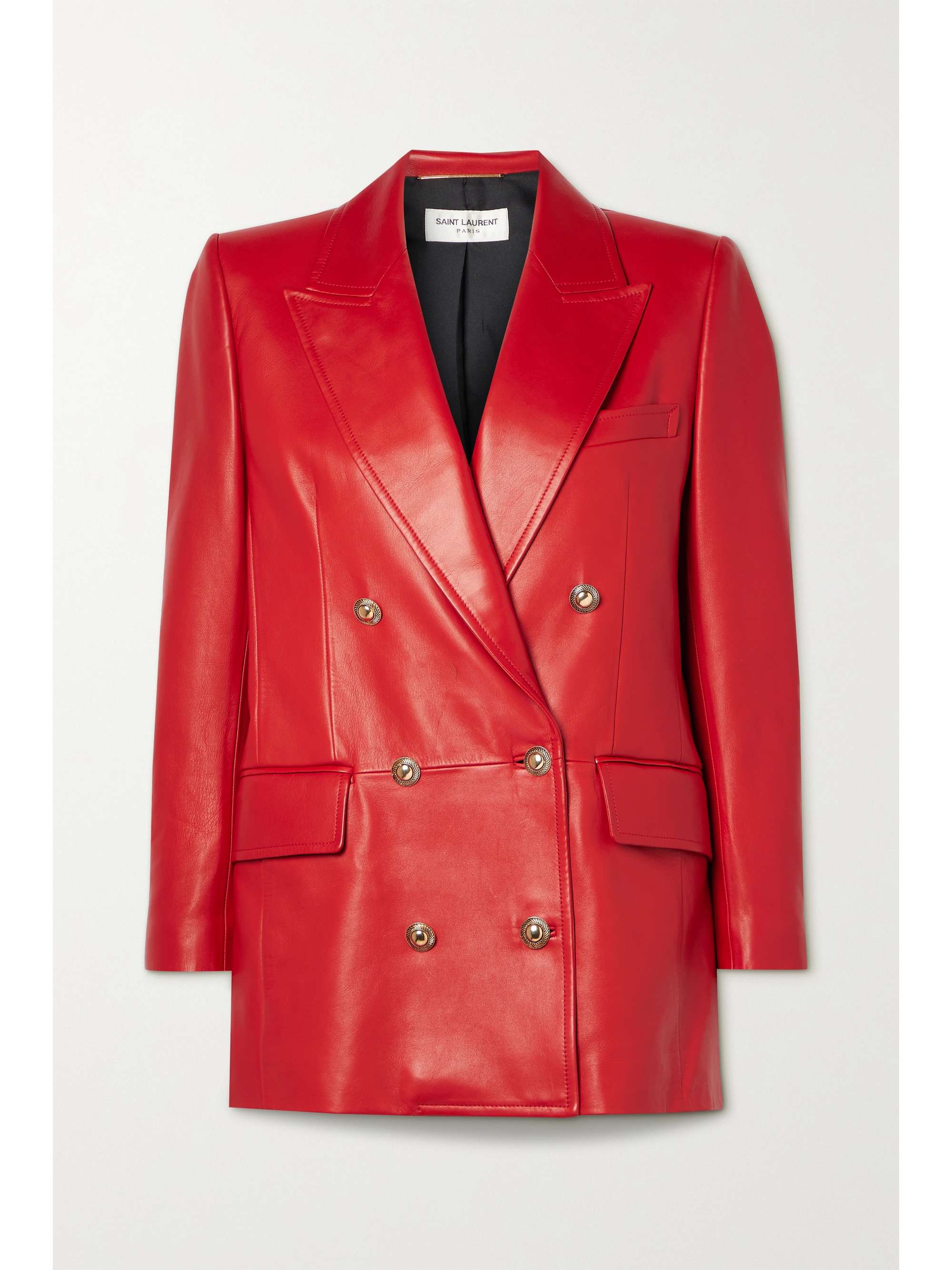 red double breasted jacket